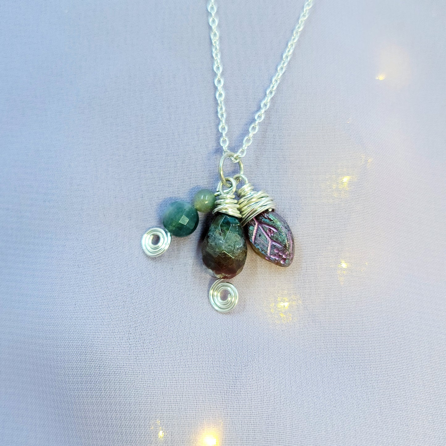 Ocean Jasper Leaf Necklace