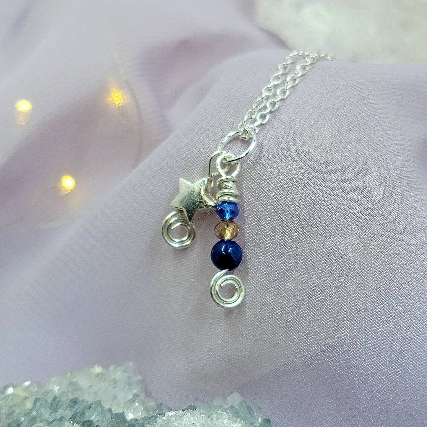 Celestial Lapis Lazuli Star Witch Necklace