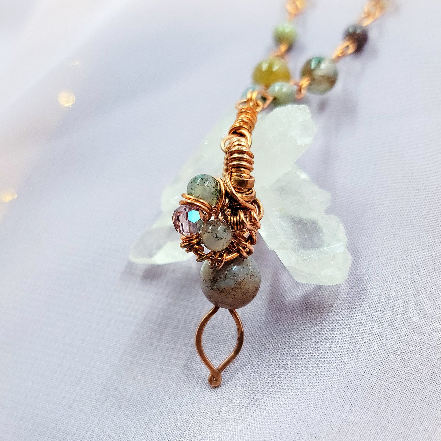 Mystical Witchy Fairy Ocean Jasper Copper Necklace