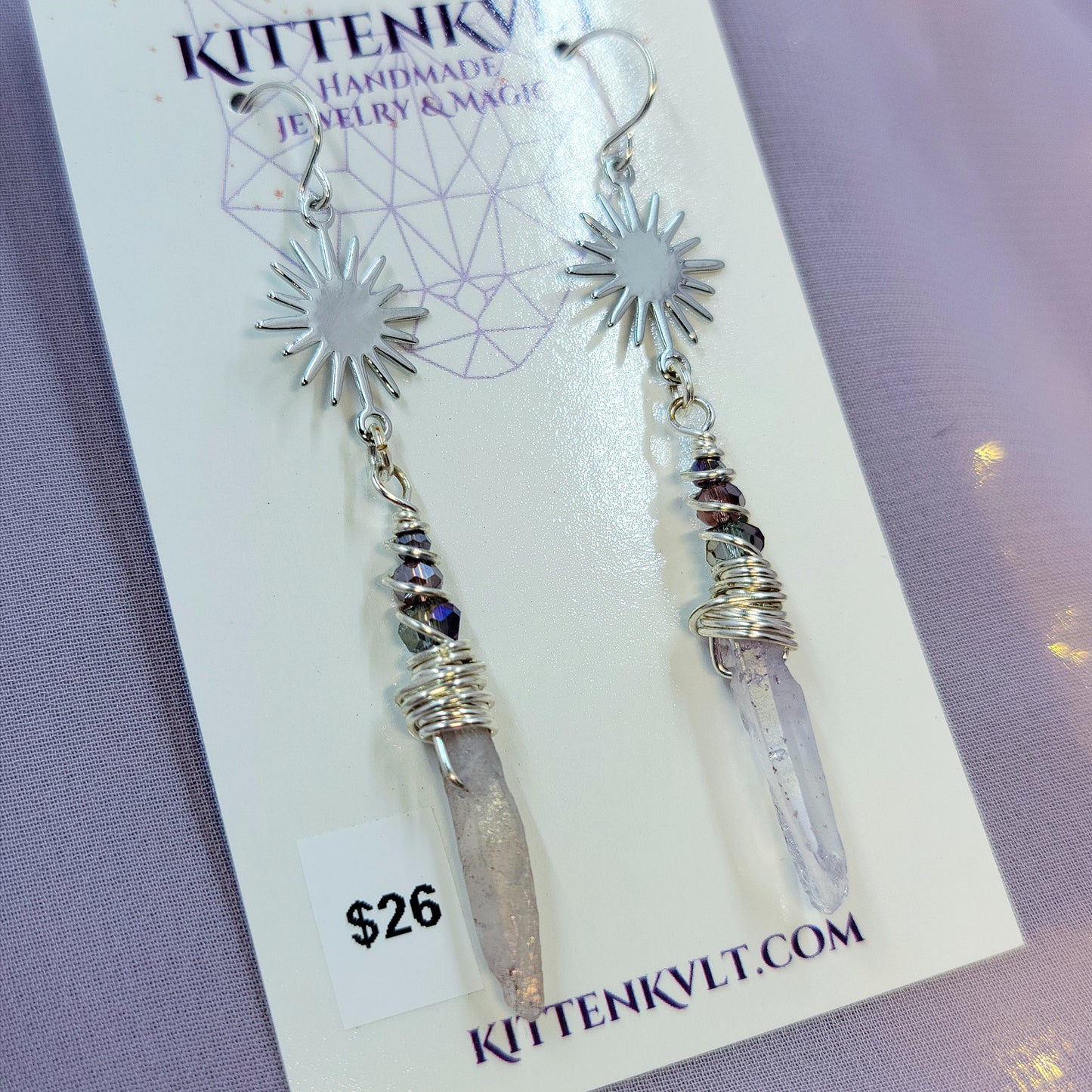 Celestial Aura Quartz Earrings