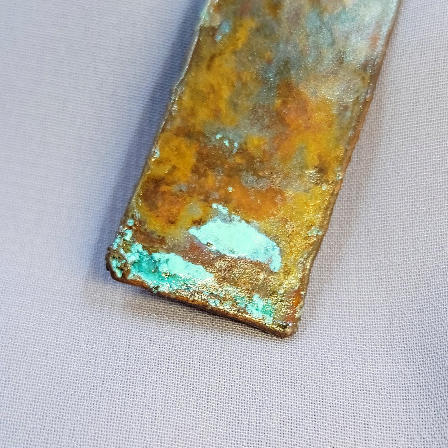 Amazonite Patina Electroformed Copper Necklace