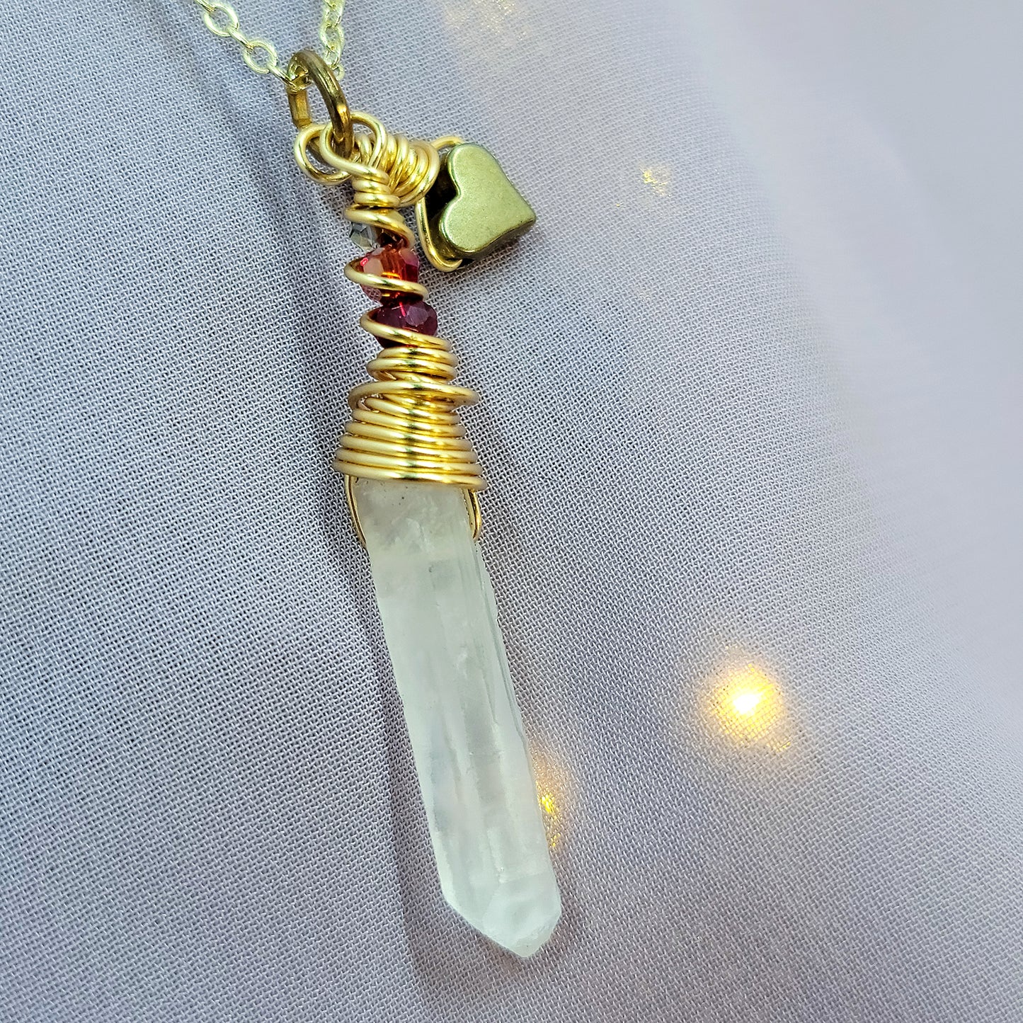 Quartz Heart Necklace