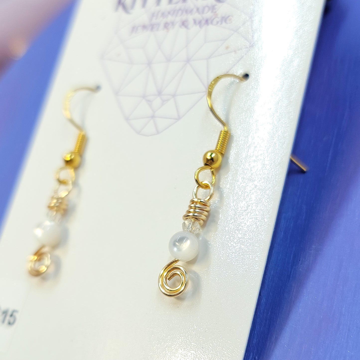 Dainty Ethereal Mother of Pearl Earrings