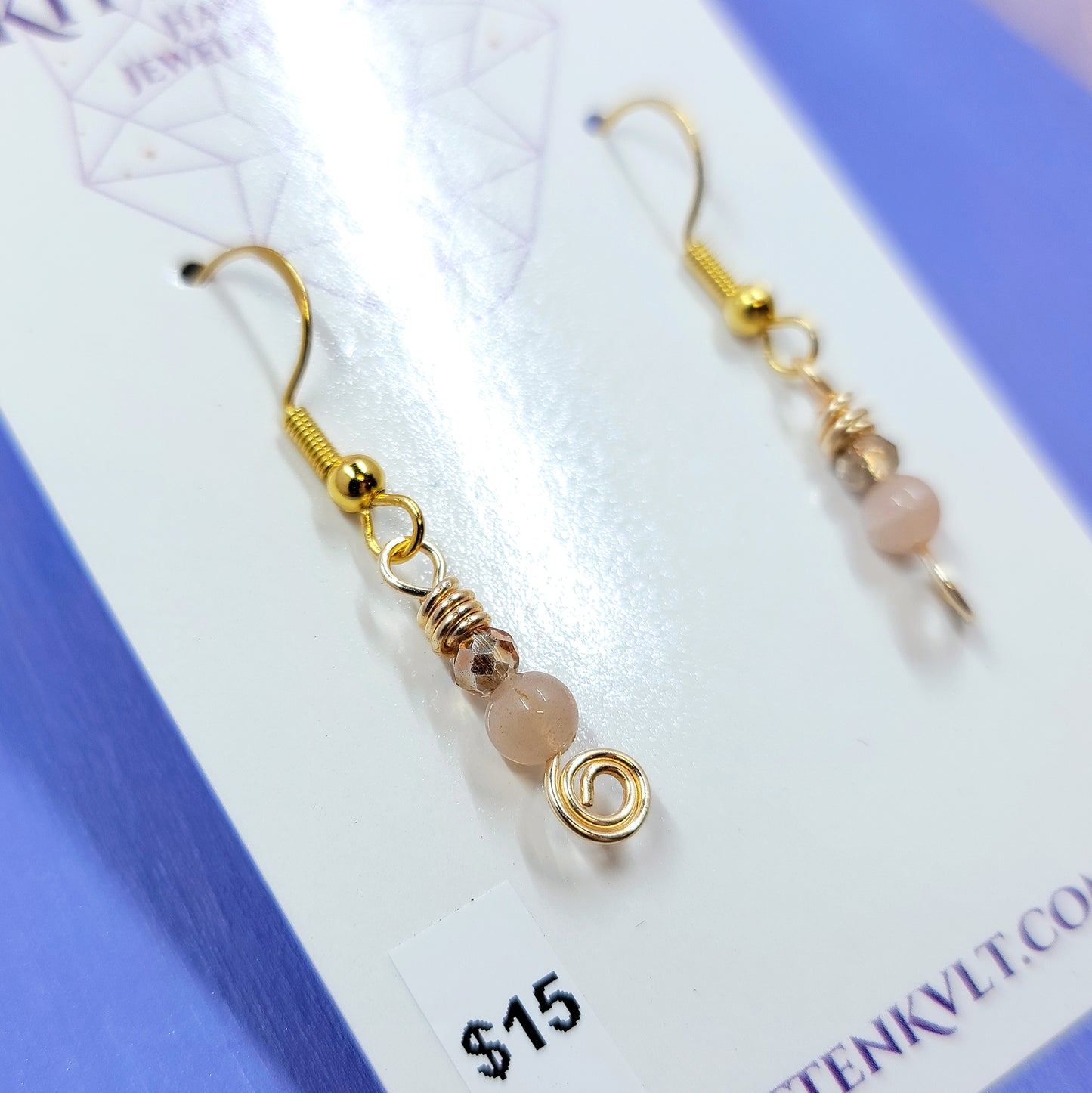 Dainty Fairy Sunstone Earrings