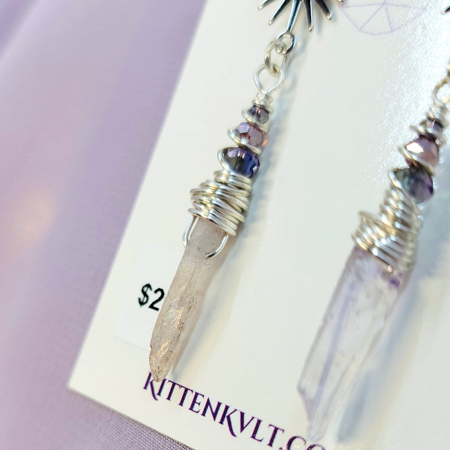 Celestial Aura Quartz Earrings