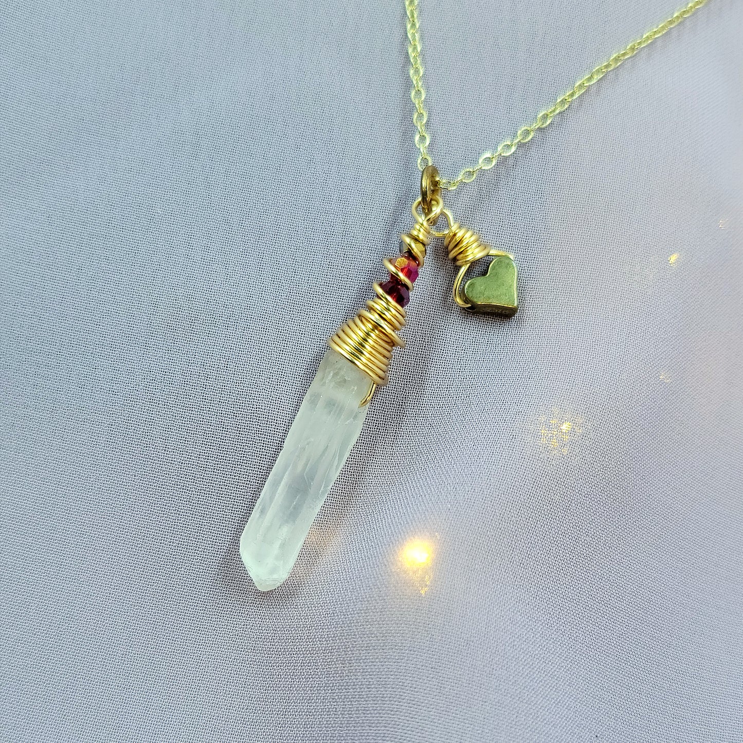 Quartz Heart Necklace