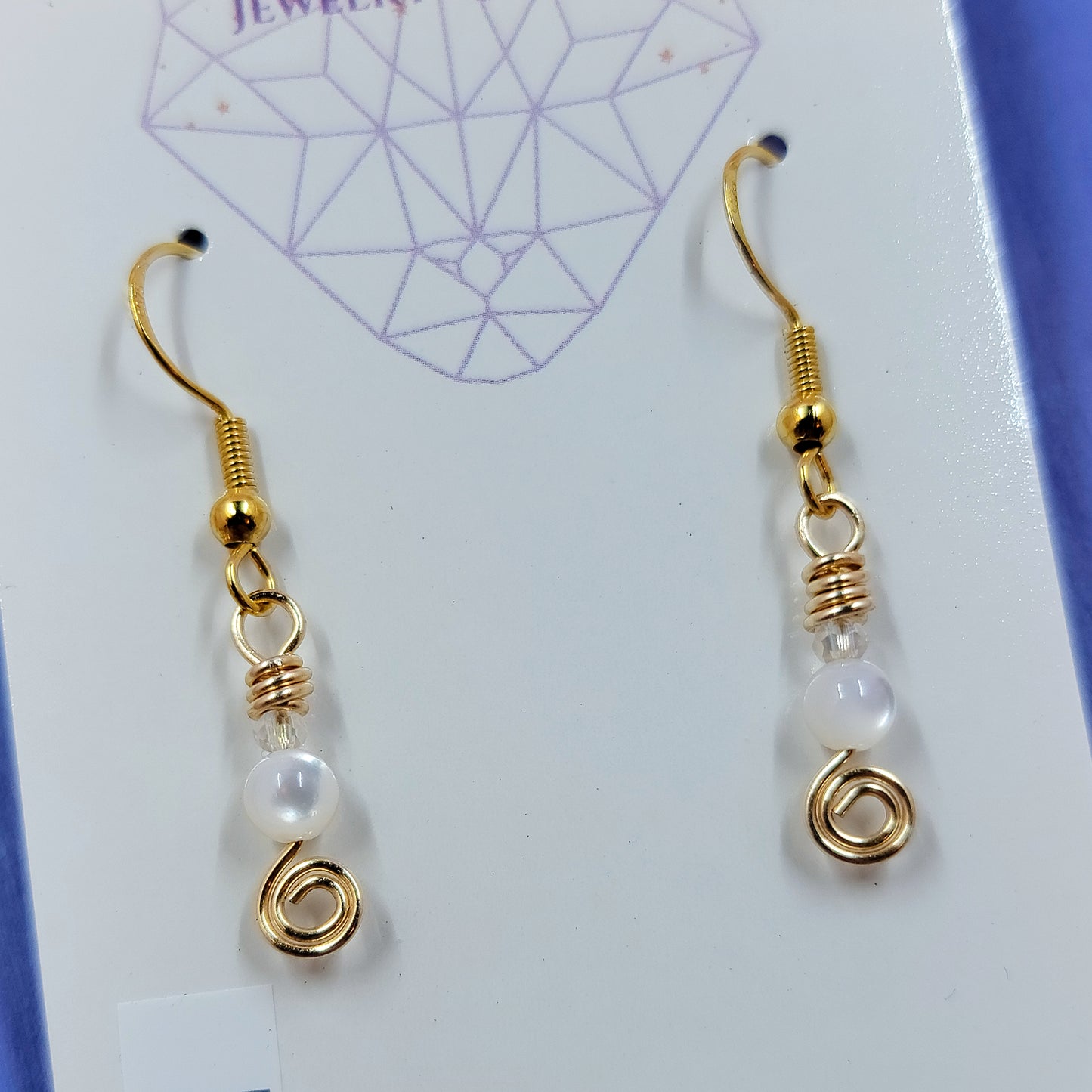 Dainty Ethereal Mother of Pearl Earrings