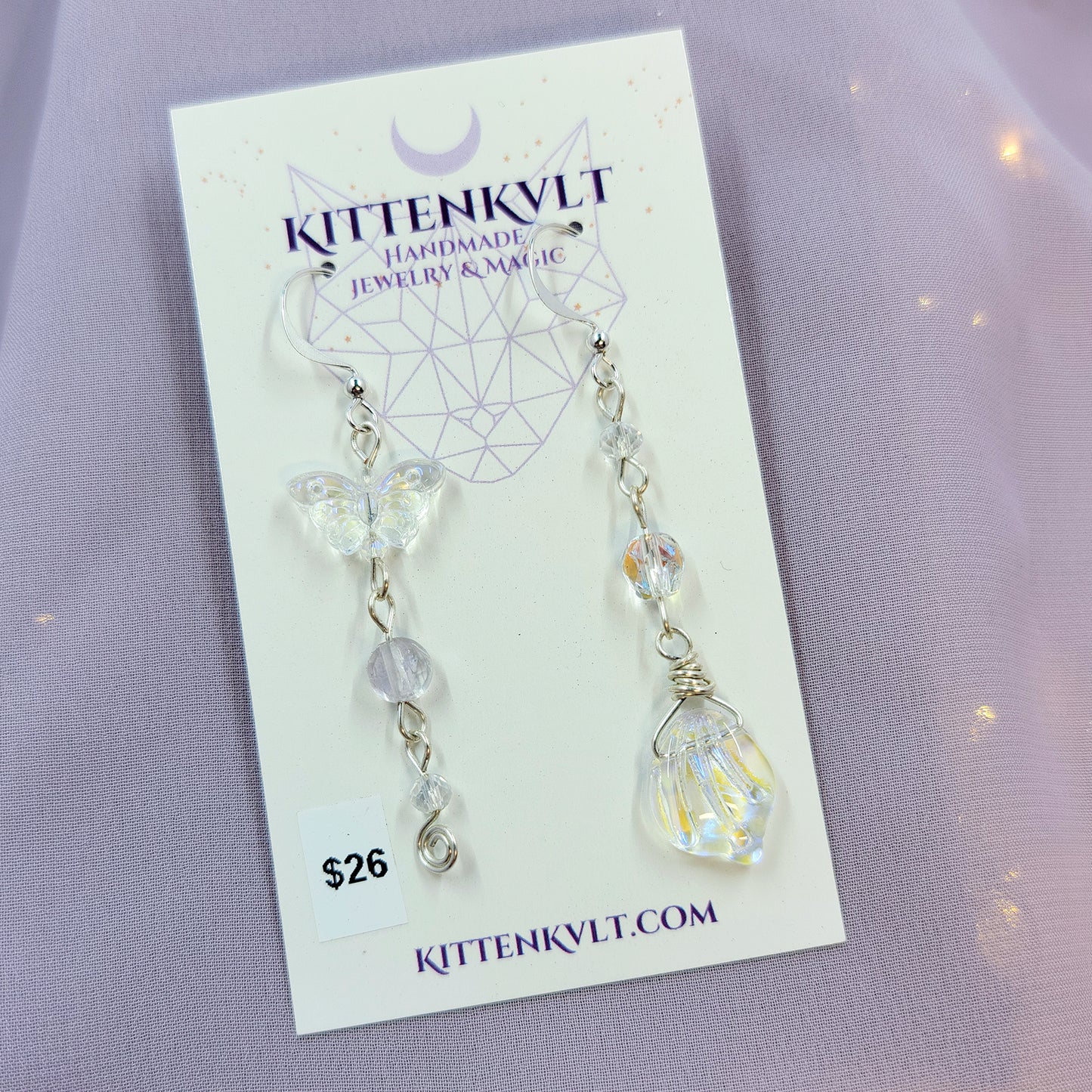 Ethereal Fluorite Butterfly Earrings