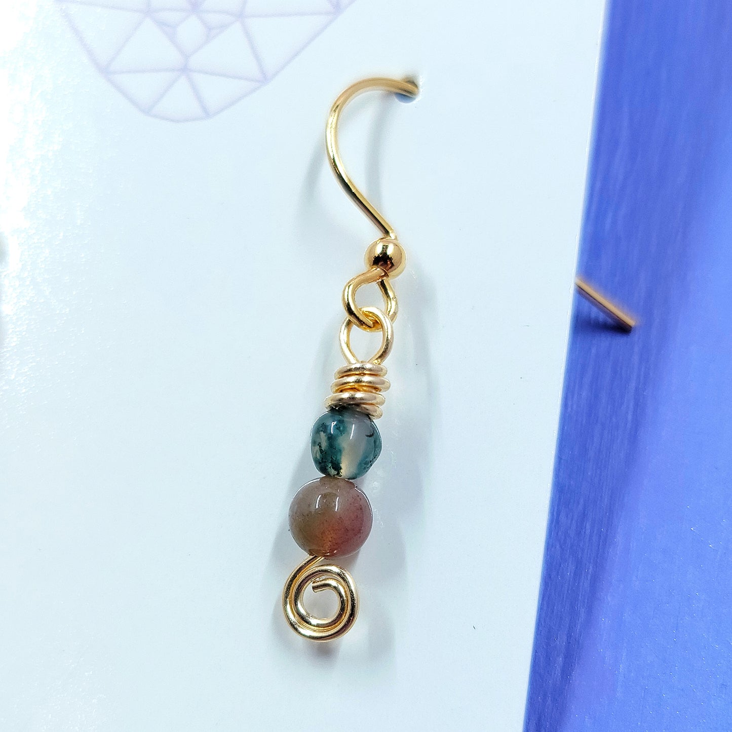 Earthy Fairy Ocean Jasper & Moss Agate Earrings