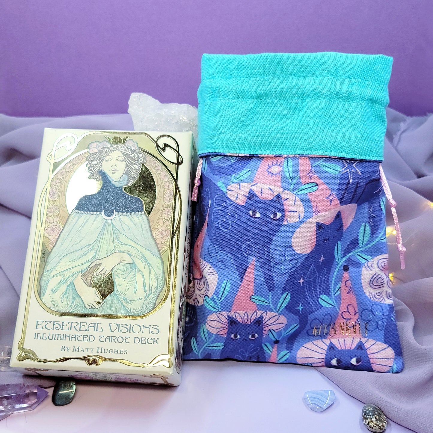 Mystical Witchy Kitty Tarot Pouch