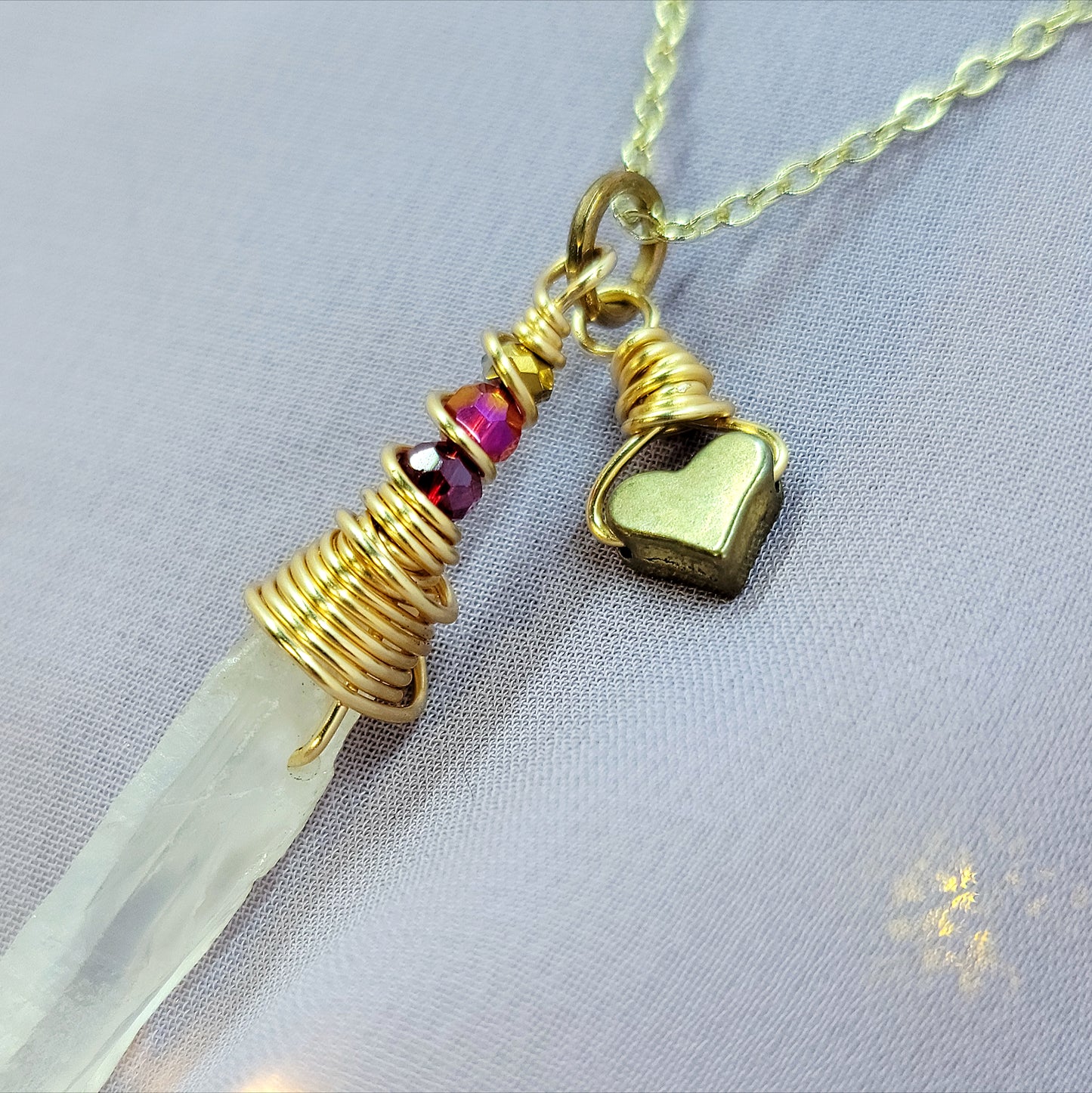 Quartz Heart Necklace