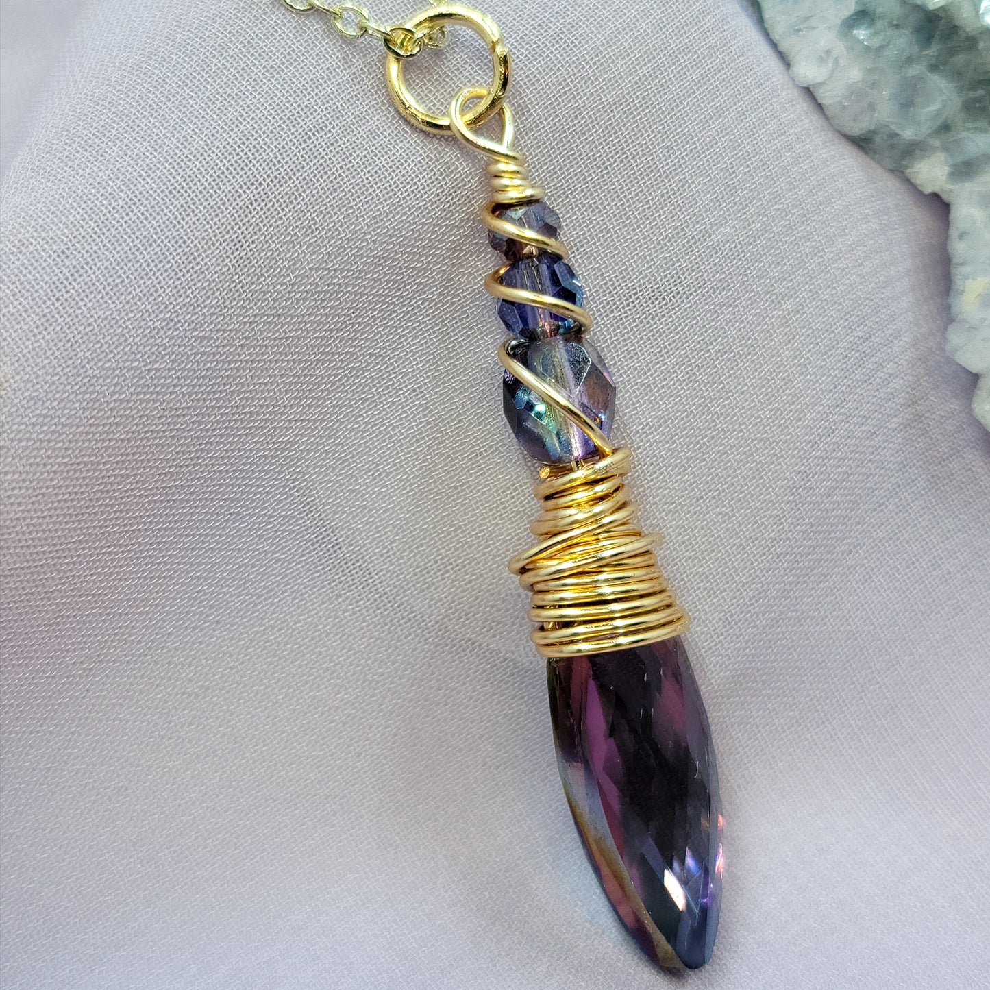 Mystical Fairy Rainbow Sun Catcher Necklace