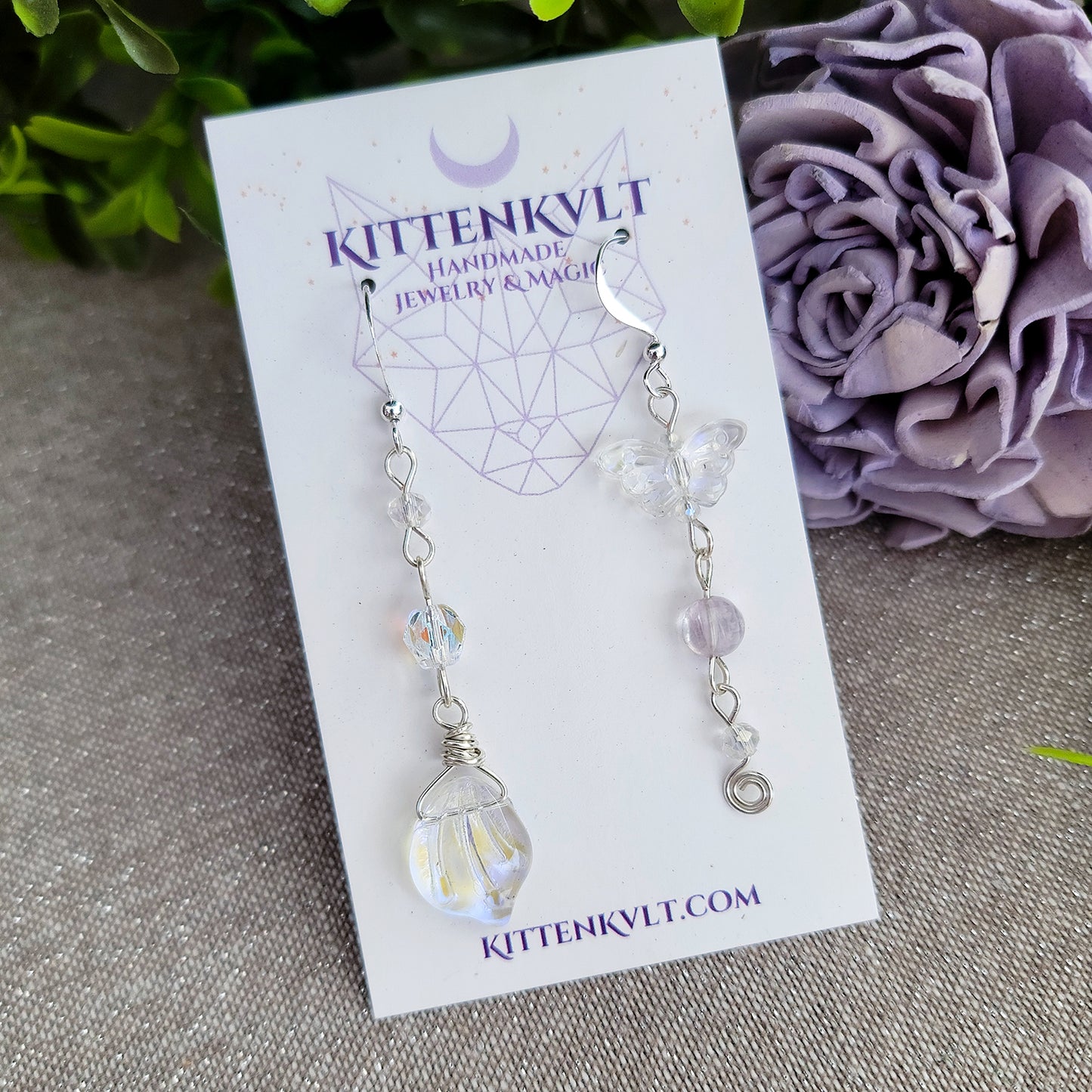 Ethereal Fluorite Butterfly Earrings