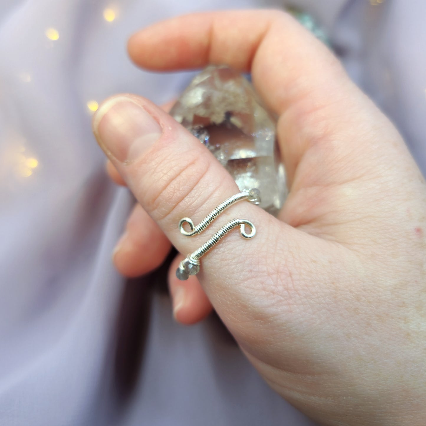 Ethereal Fairy Labradorite Adjustable Ring