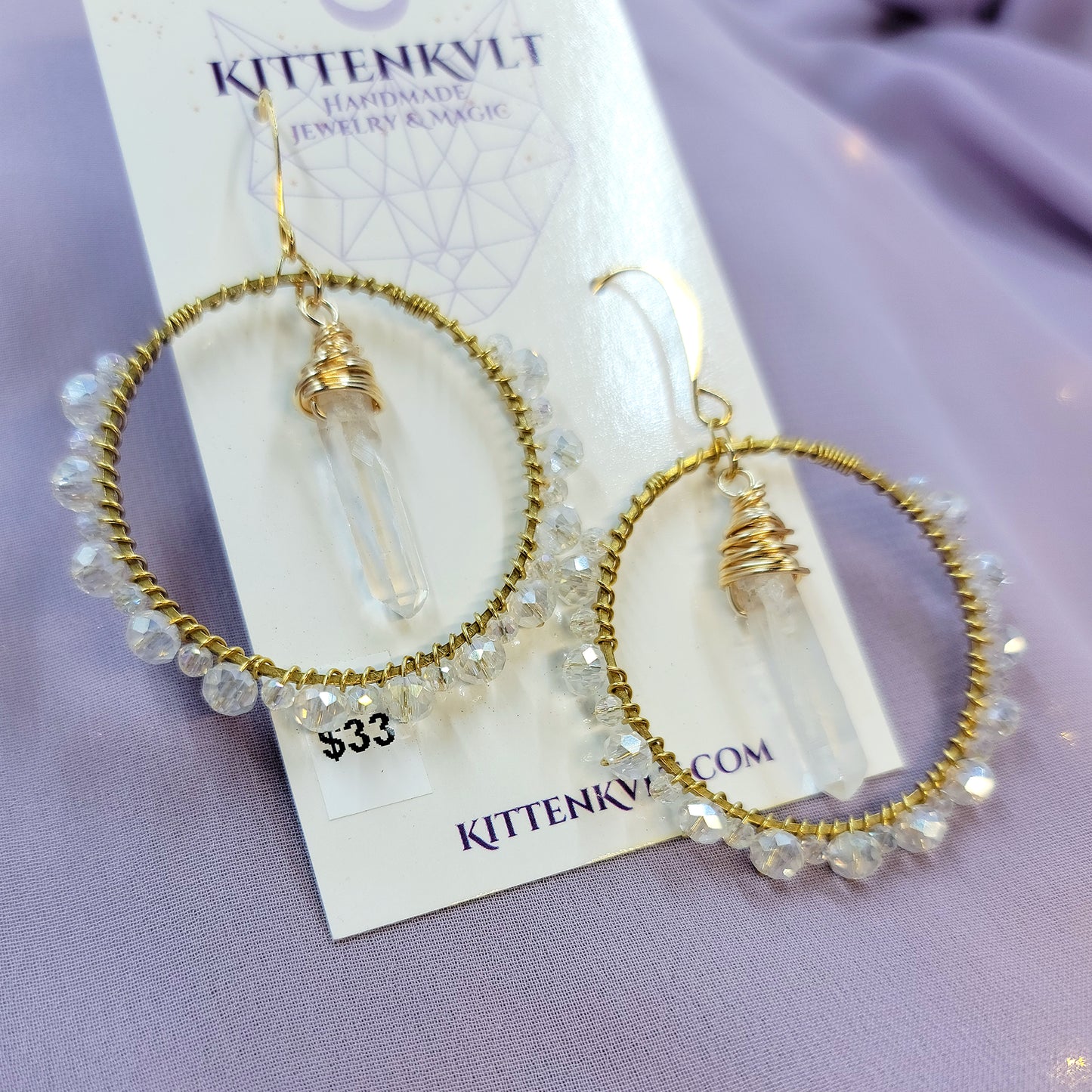 Ethereal Quartz Sun Catcher Earrings