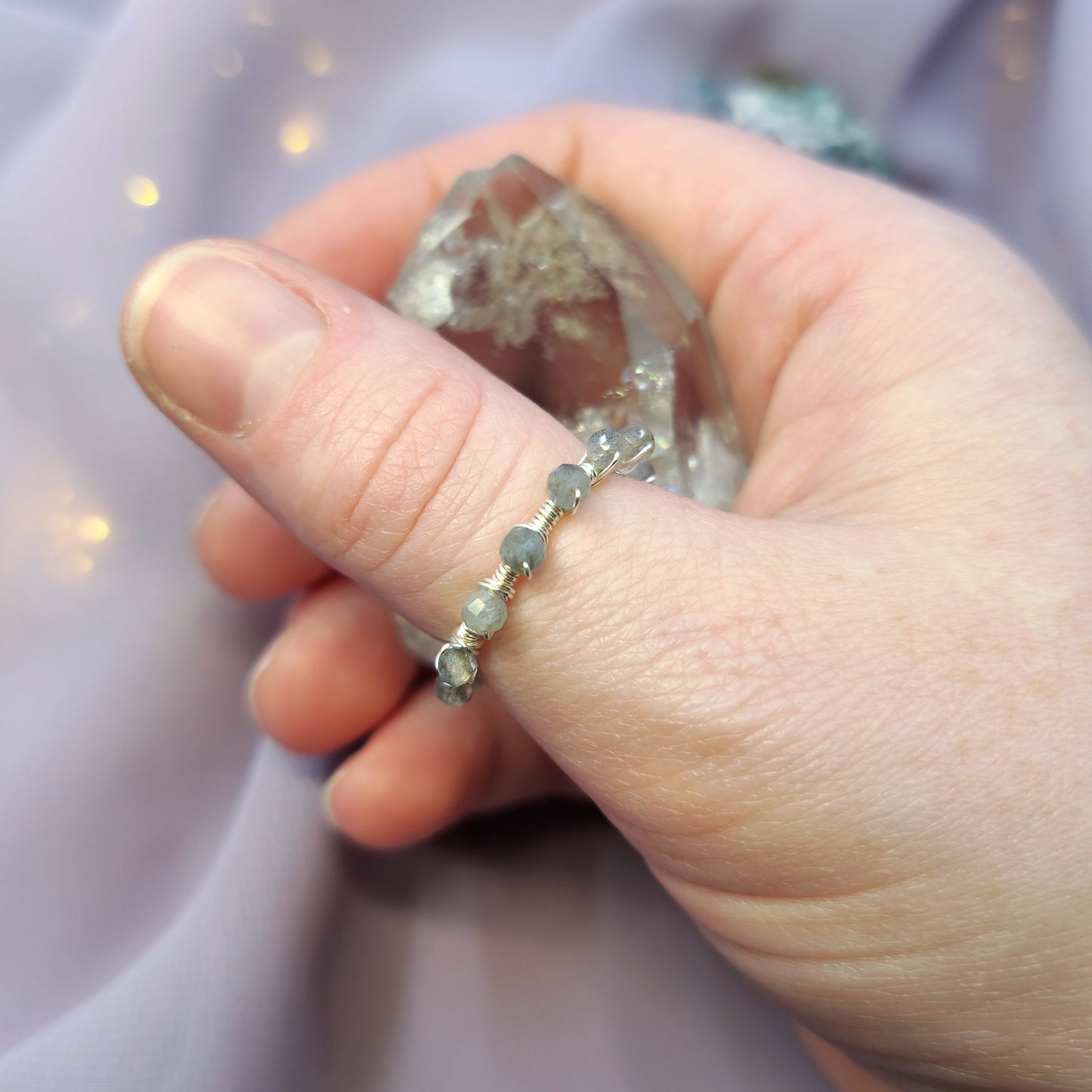 Ethereal Fairy Labradorite Adjustable Ring