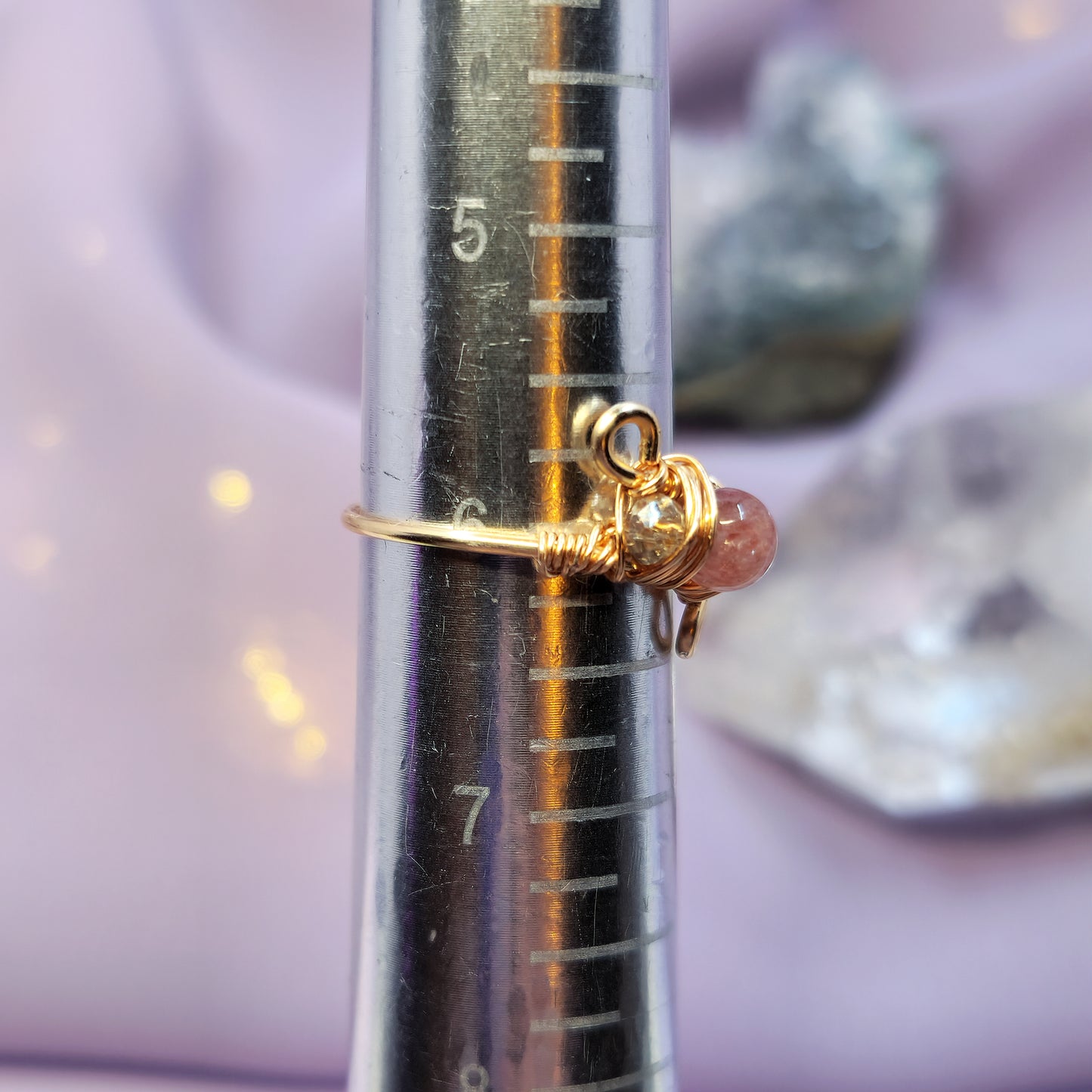 Mystical Fairy Strawberry Quartz Ring