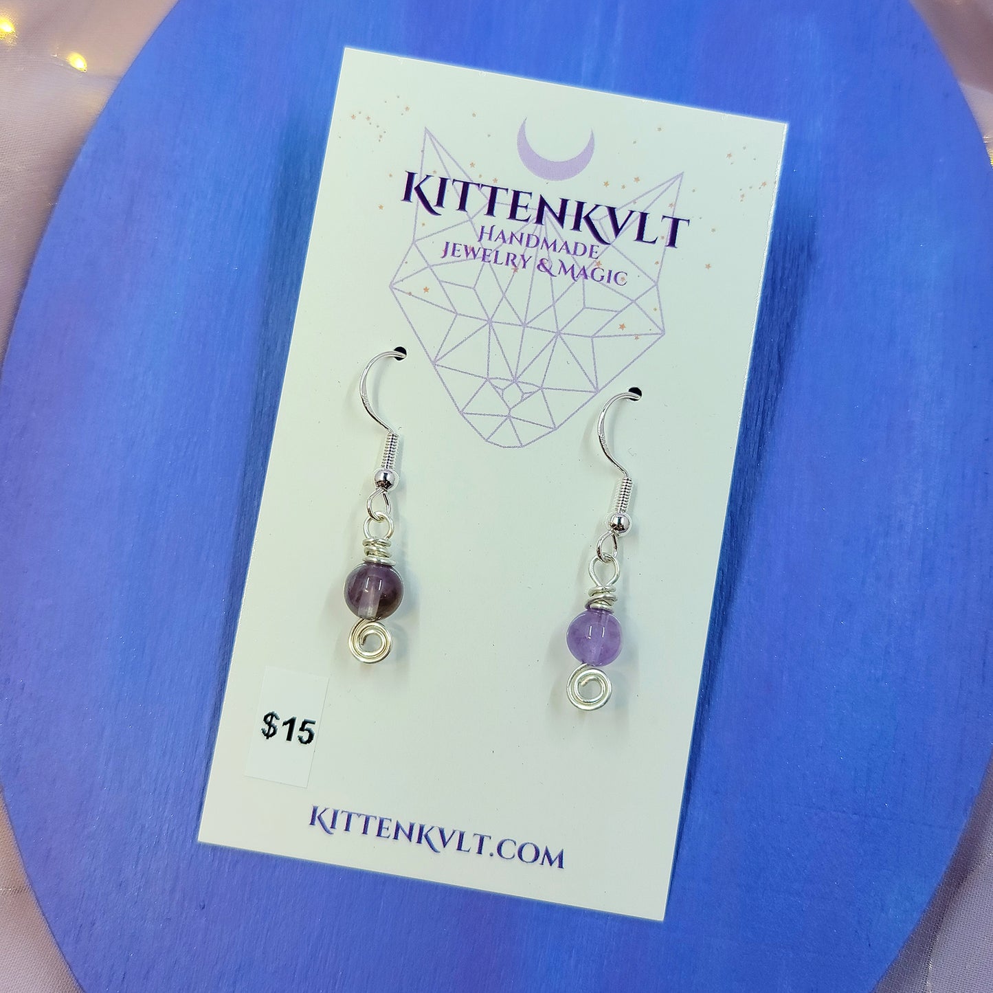 Dainty Fairy Amethyst Earrings