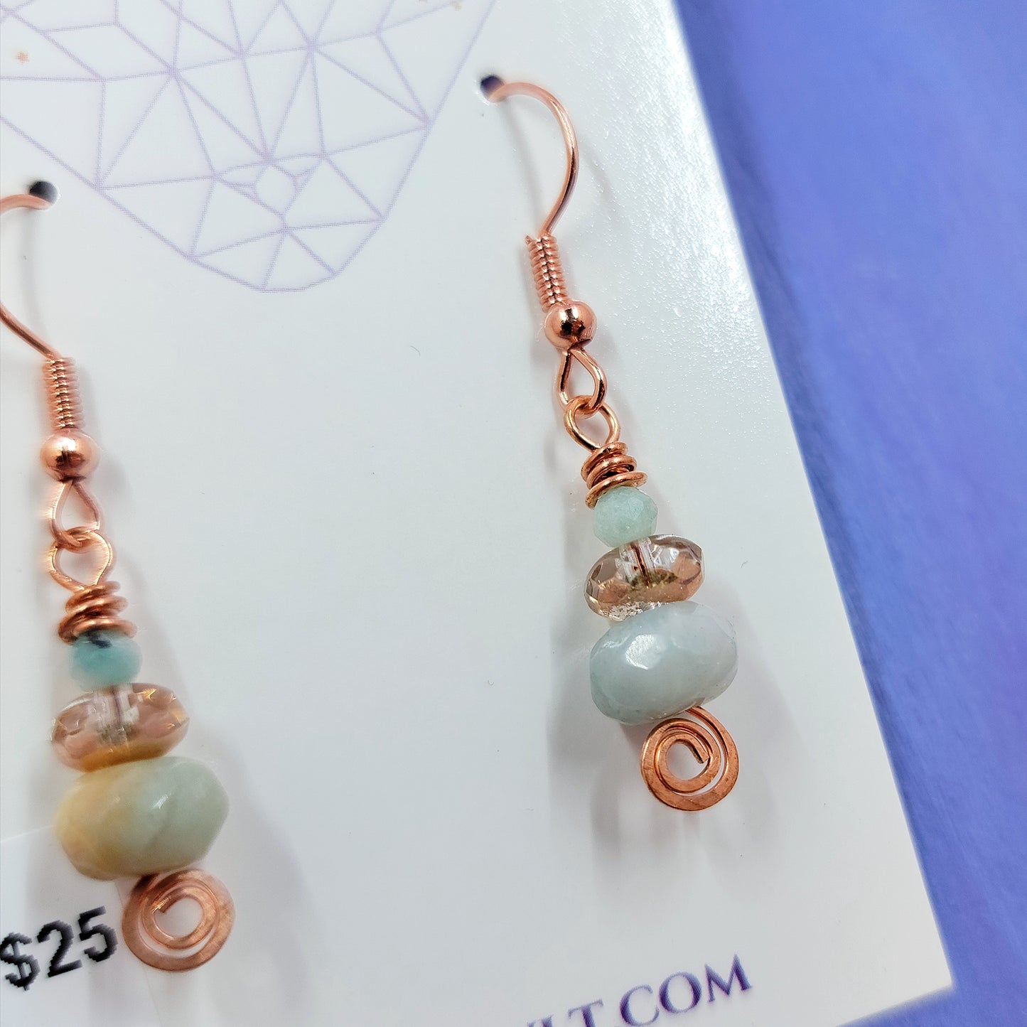 Mystical Sea Witch Amazontie Copper Earrings