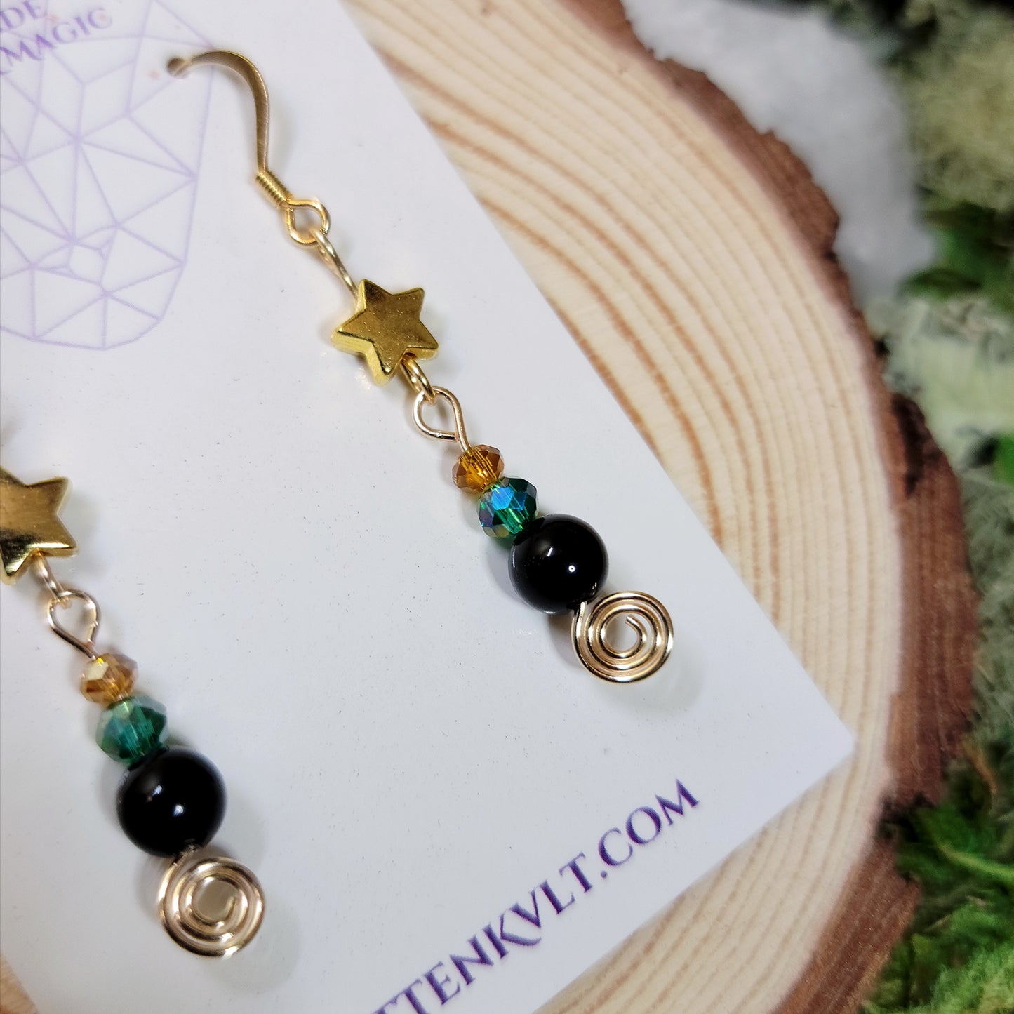 Celestial Black Onyx Earrings
