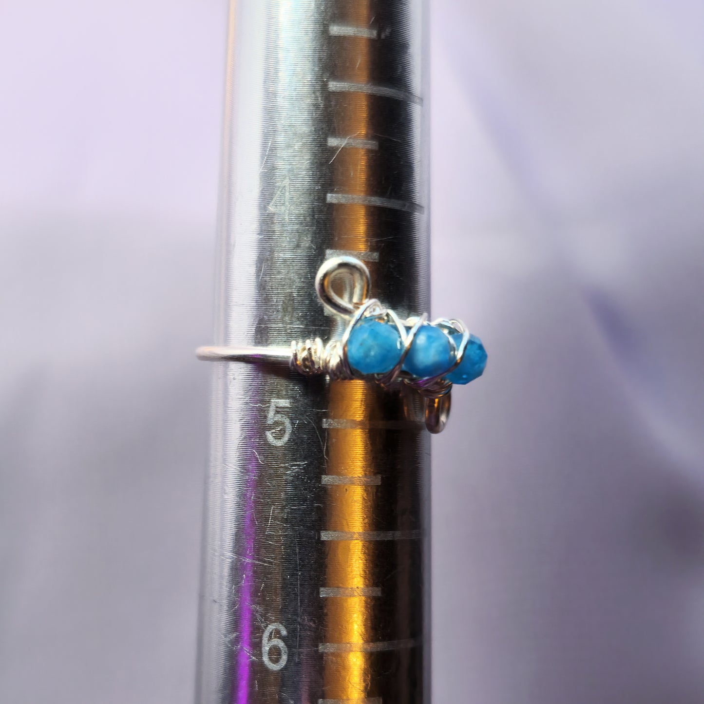 Mystical Sea Witch Fairy Blue Apatite Ring