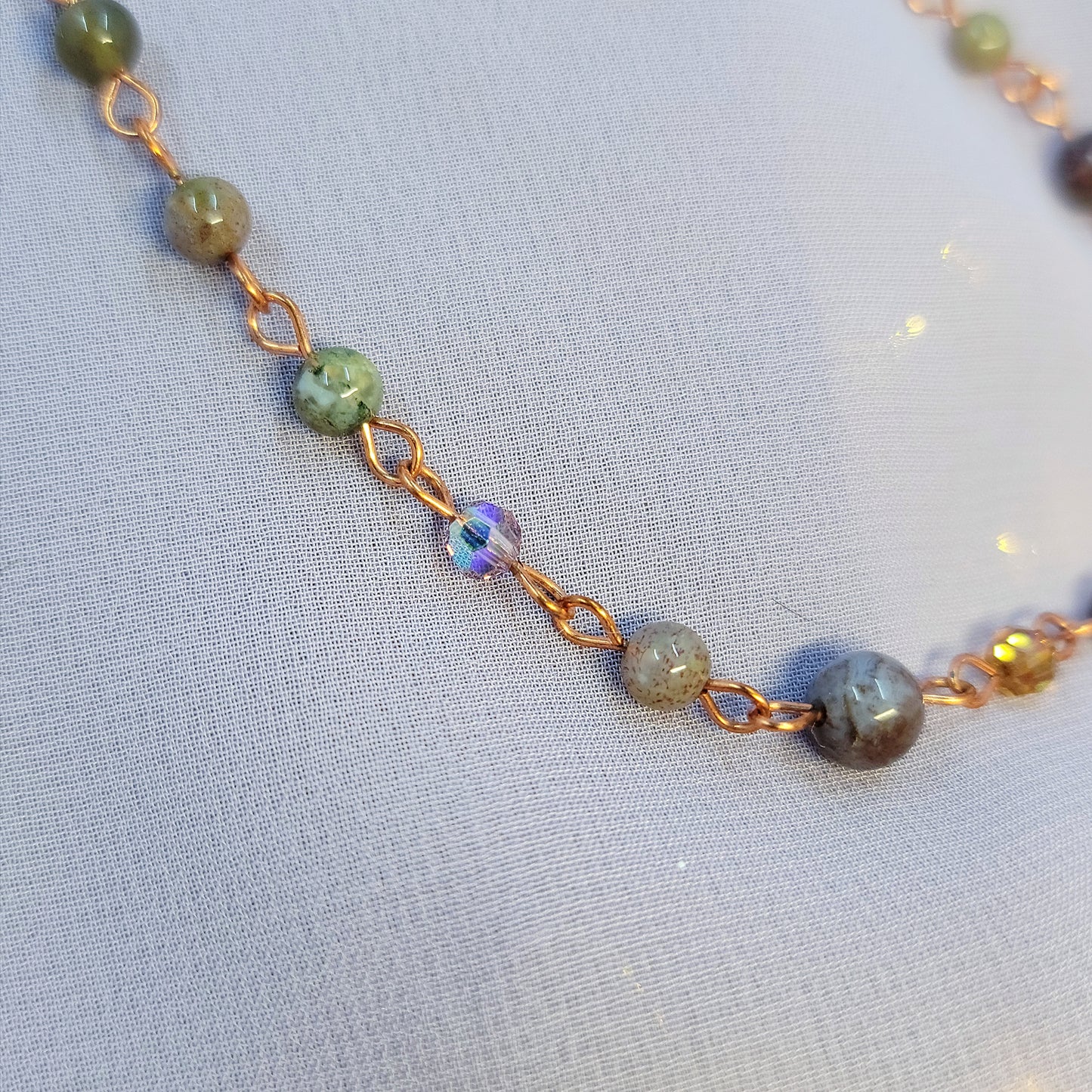 Mystical Witchy Fairy Ocean Jasper Copper Necklace