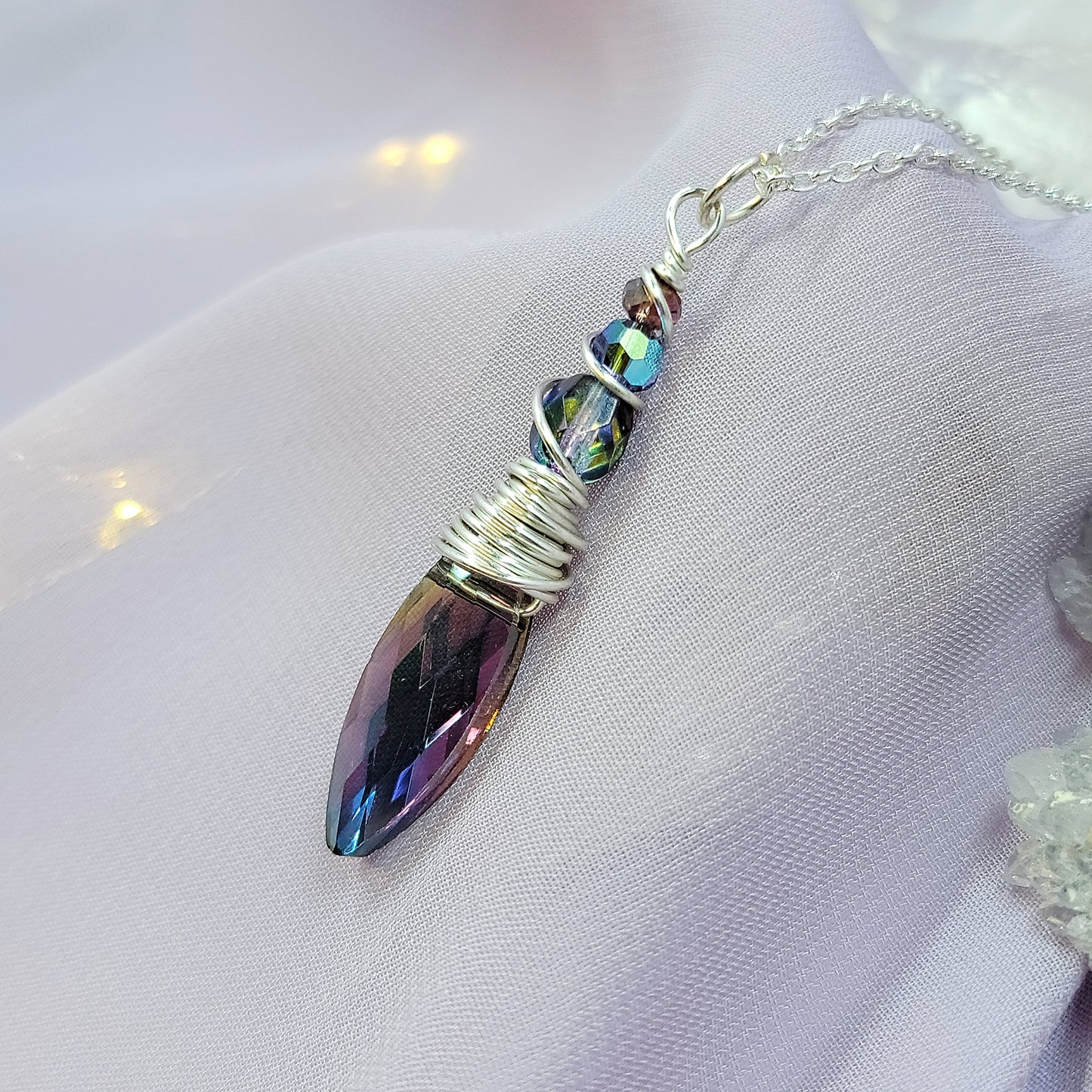 Mystical Fairy Rainbow Sun Catcher Necklace