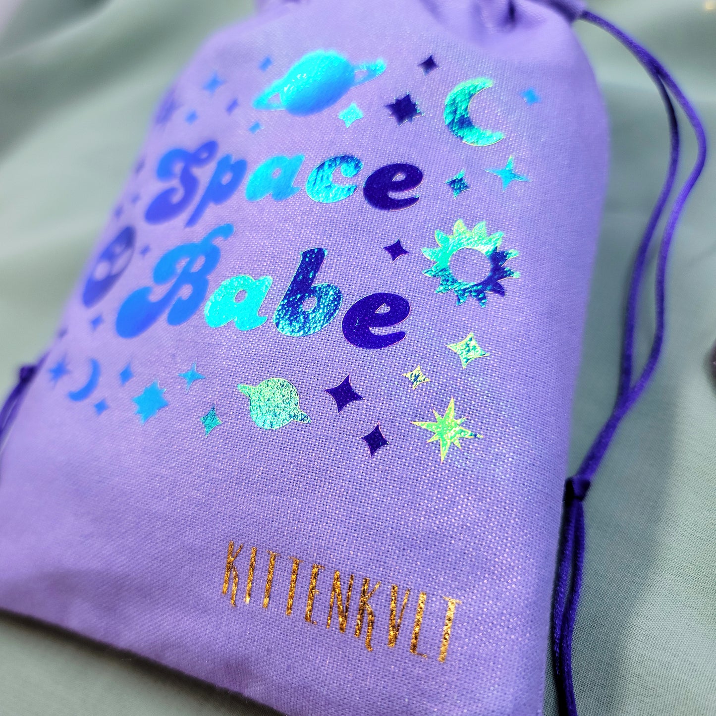 Holographic Space Babe Celestial Alien Crystal Trinket Pouch