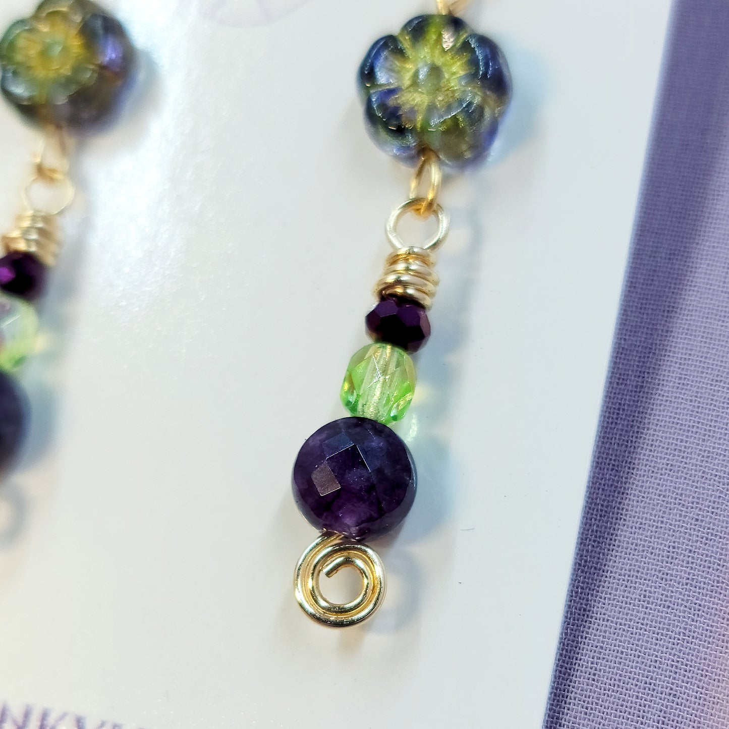 Amethyst Fairy Flower Earrings