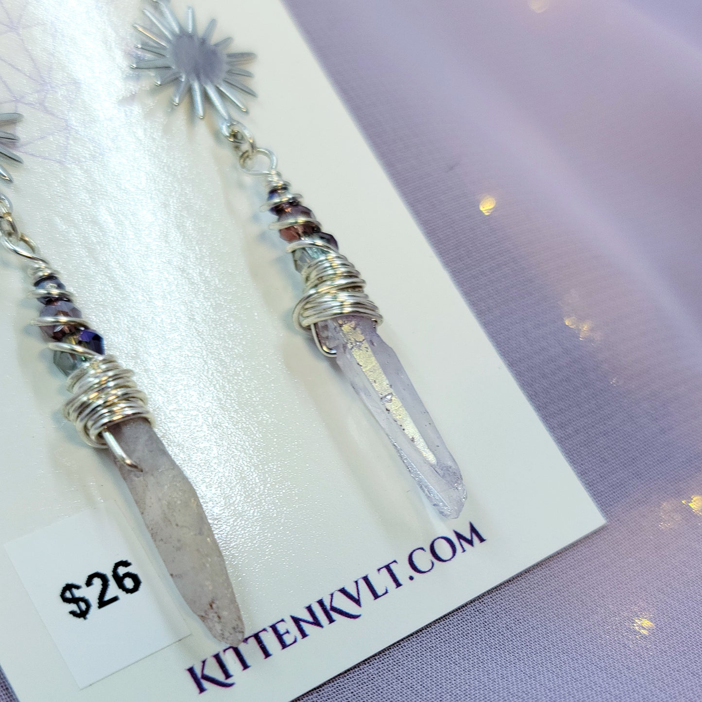 Celestial Aura Quartz Earrings