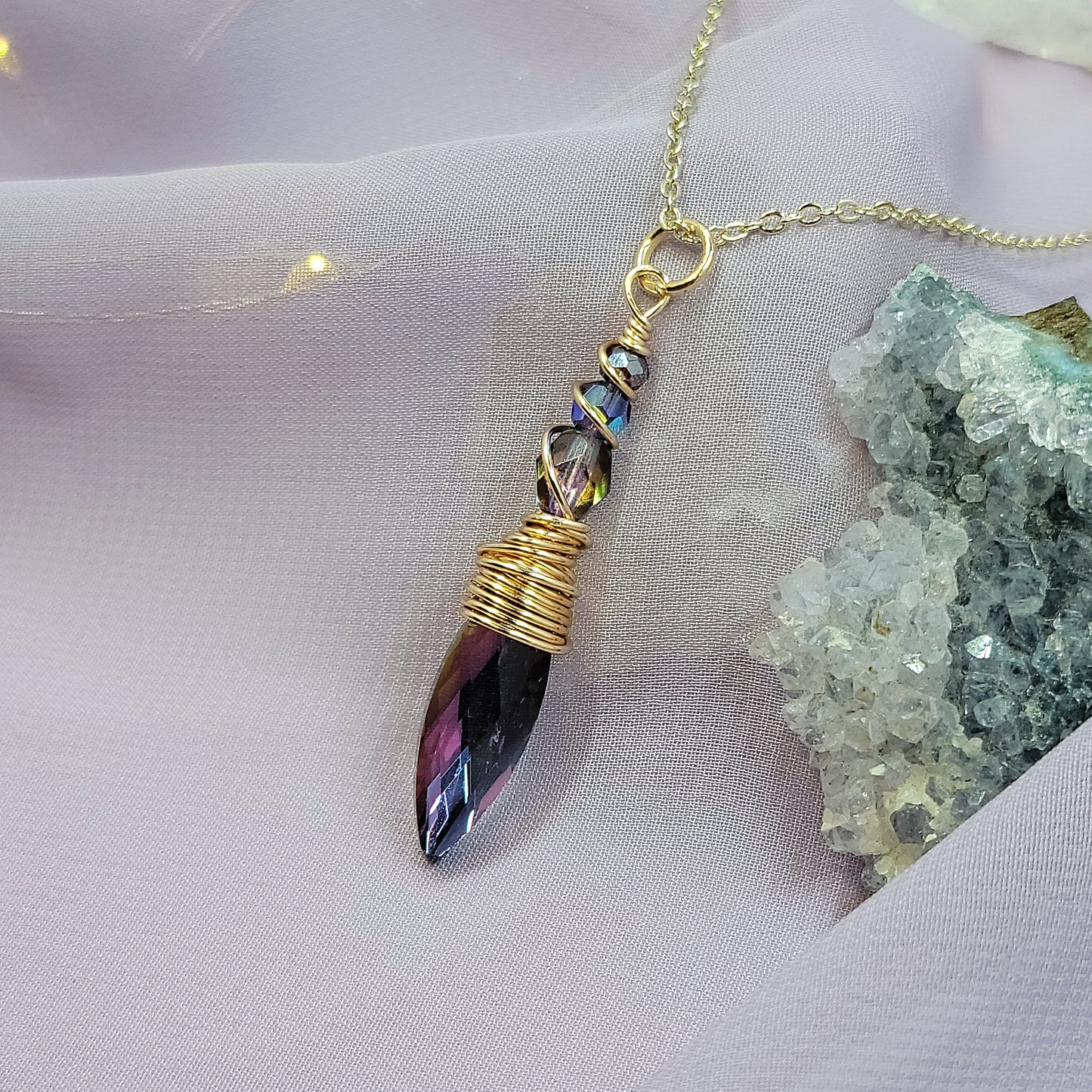 Mystical Fairy Rainbow Sun Catcher Necklace