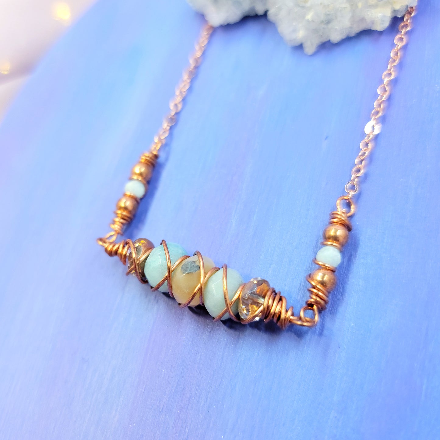 Mystical Sea Witch Amazontie Copper Necklace