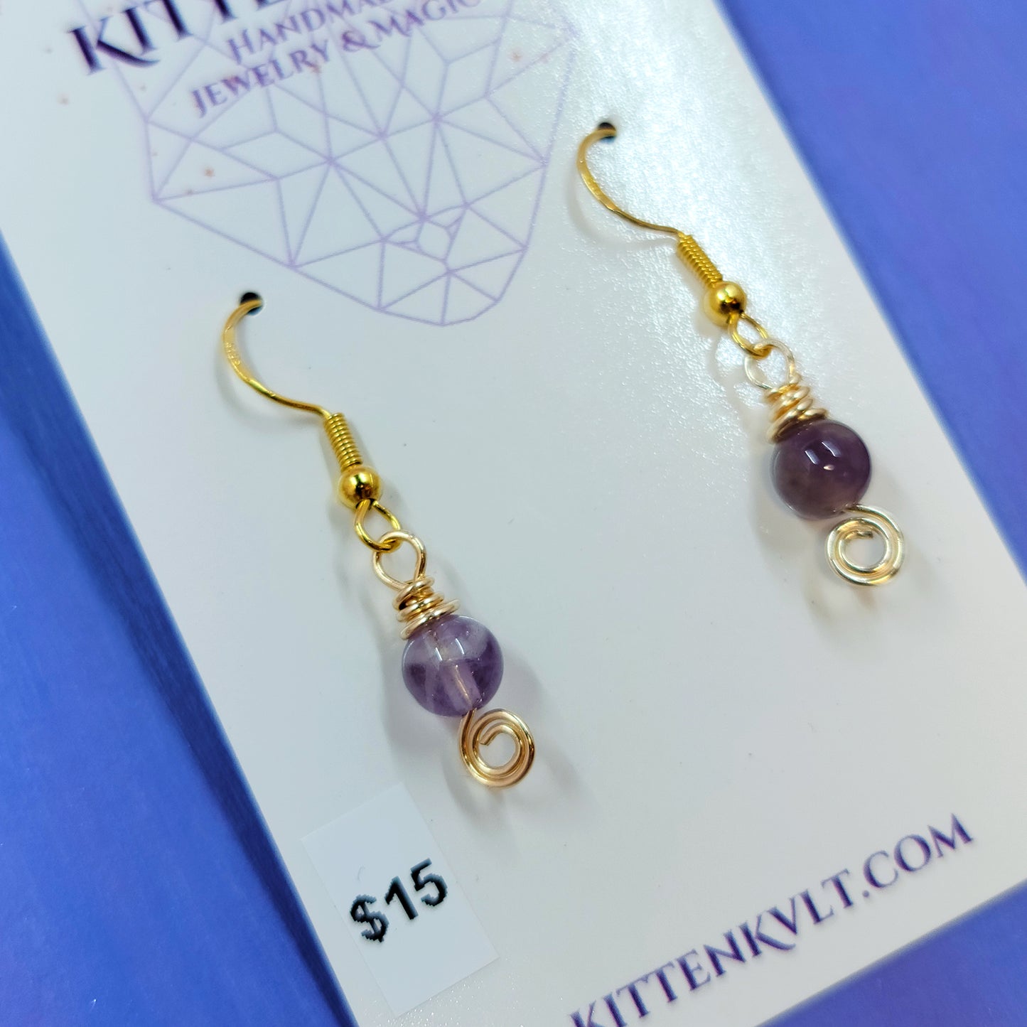 Dainty Fairy Amethyst Earrings