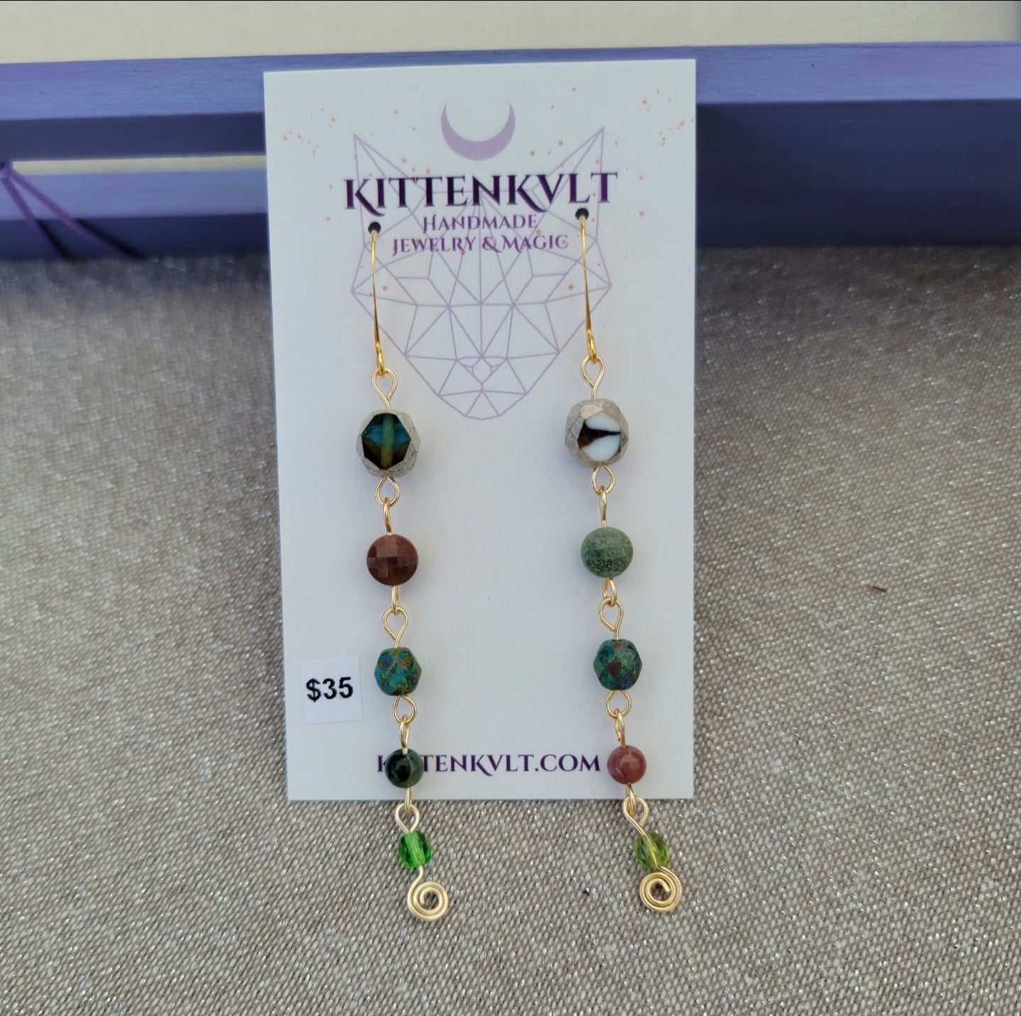 Ocean Jasper Mystical Earthy Rustic Earrings