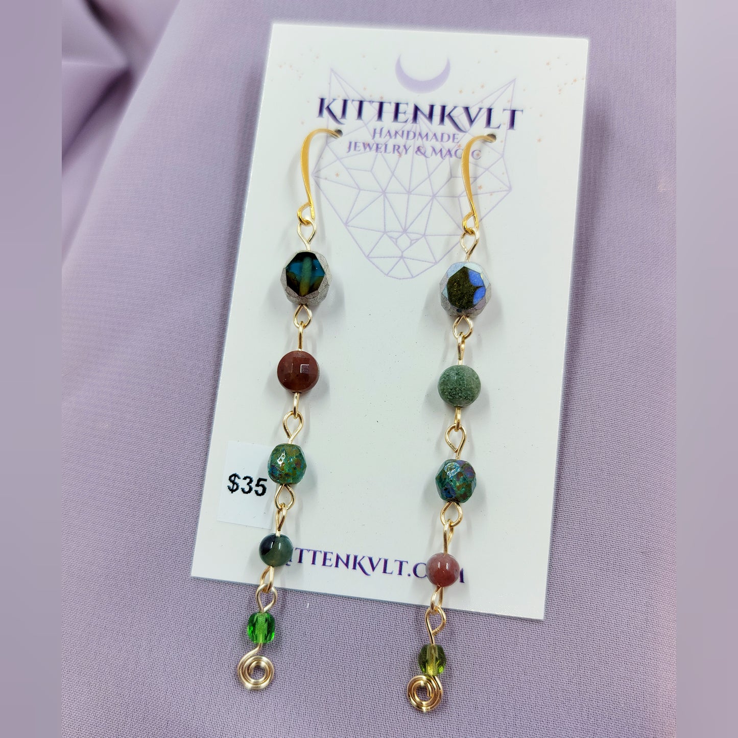 Ocean Jasper Mystical Earthy Rustic Earrings