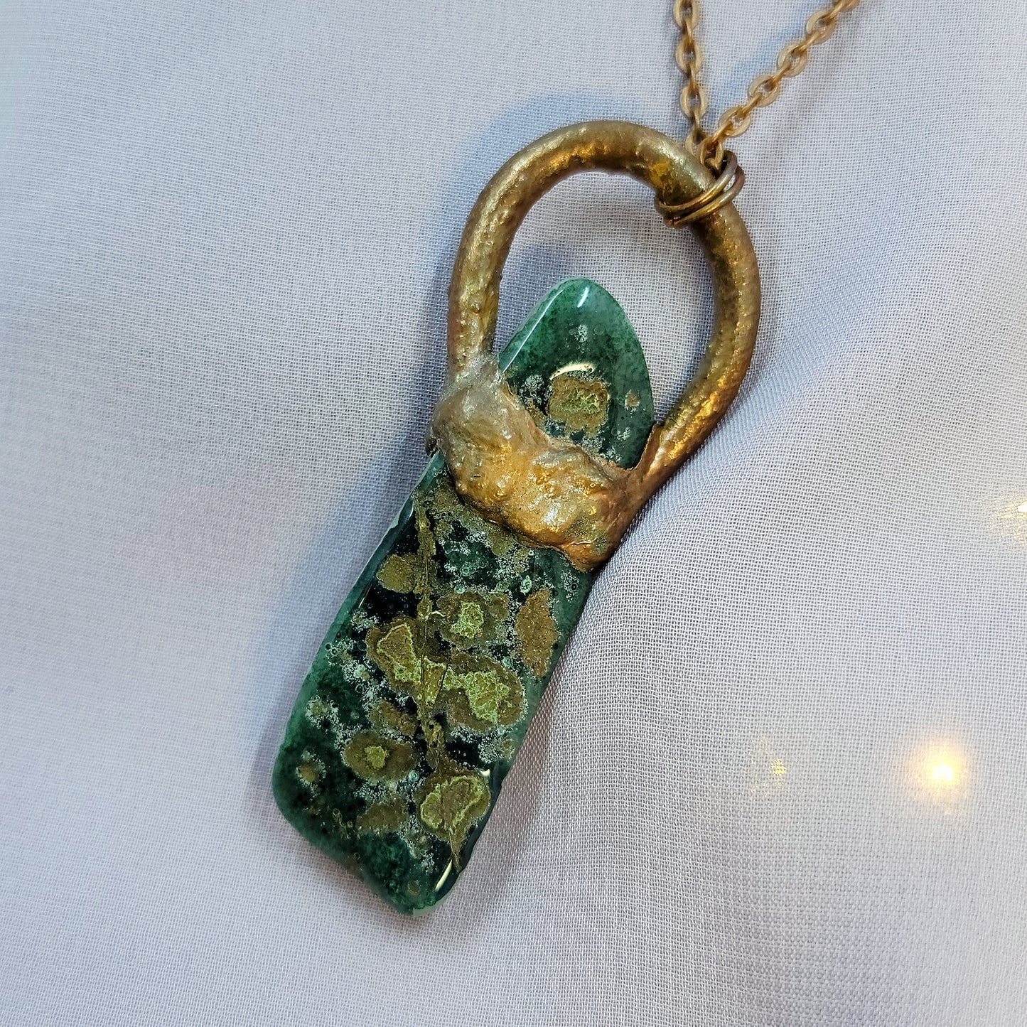 Super 7 Amethyst Electroformed Copper Pendant
