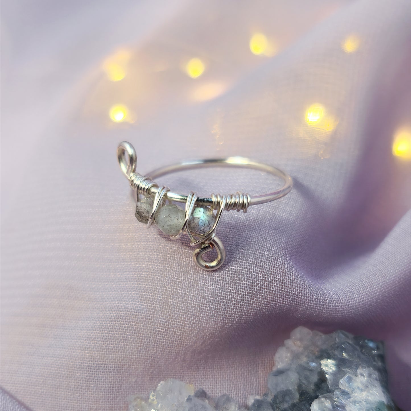 Mystical Witchy Fairy Labradorite Ring