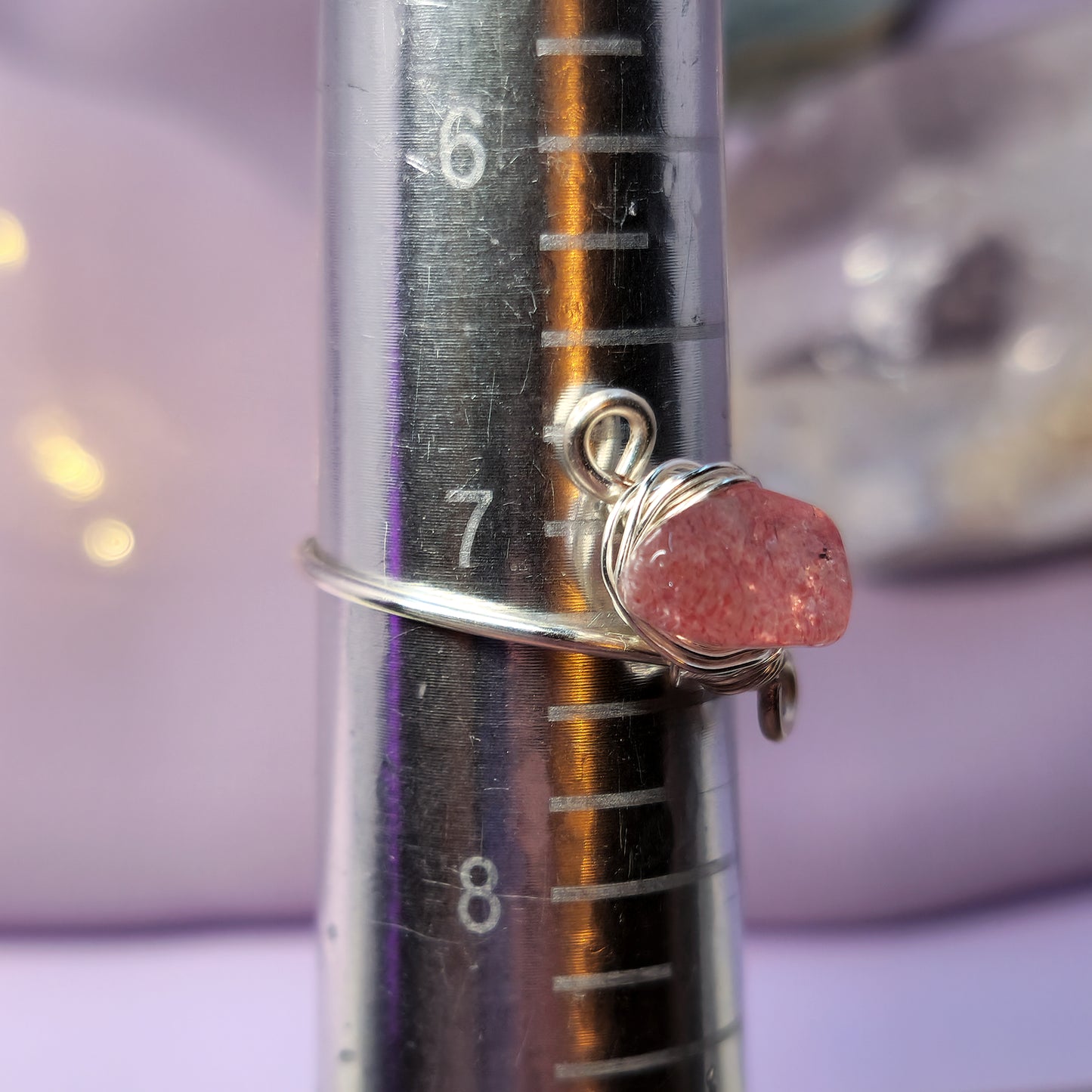 Whimsical Fairy Strawberry Quartz Ring