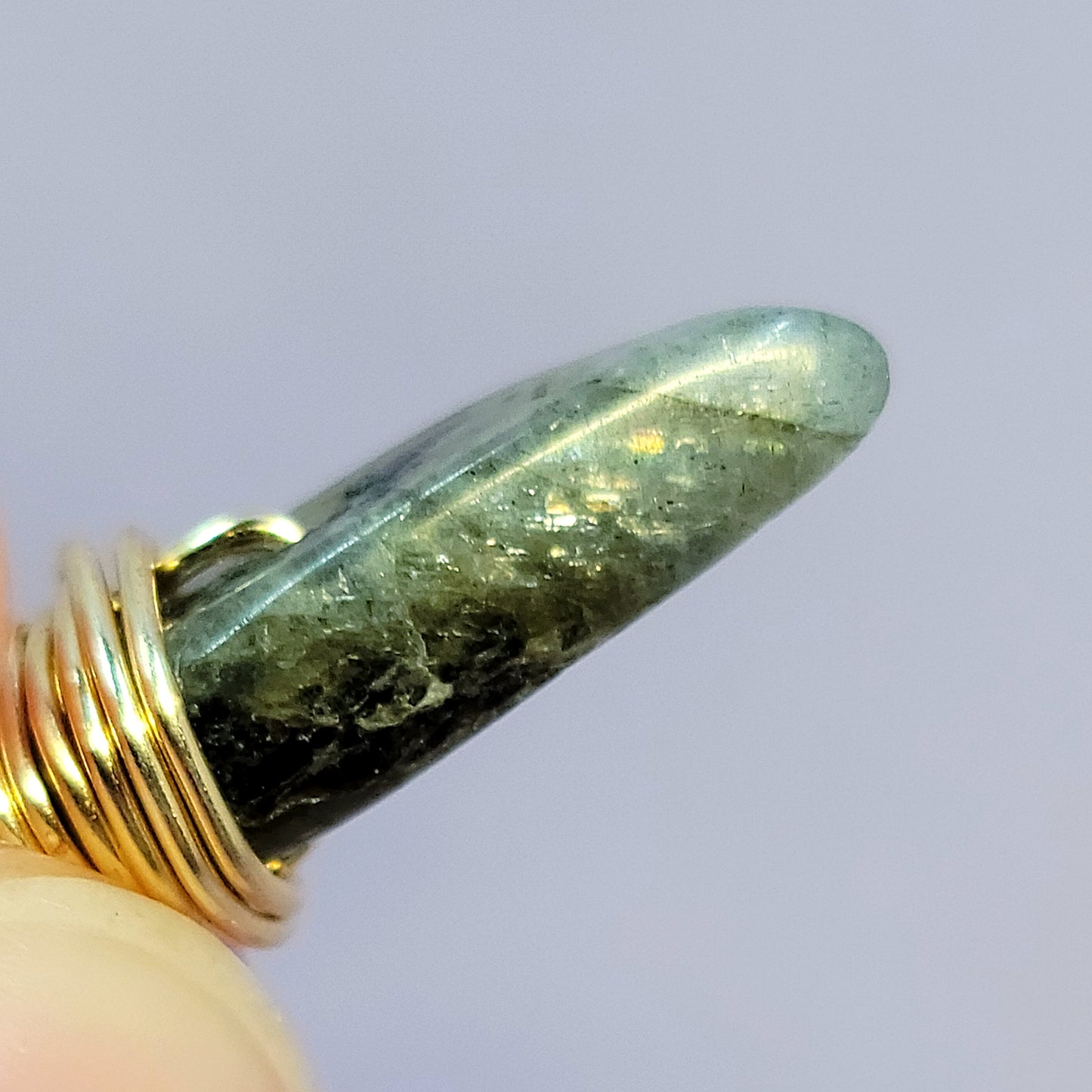 Mystical Witchy Fairy Labradorite Moon Necklace