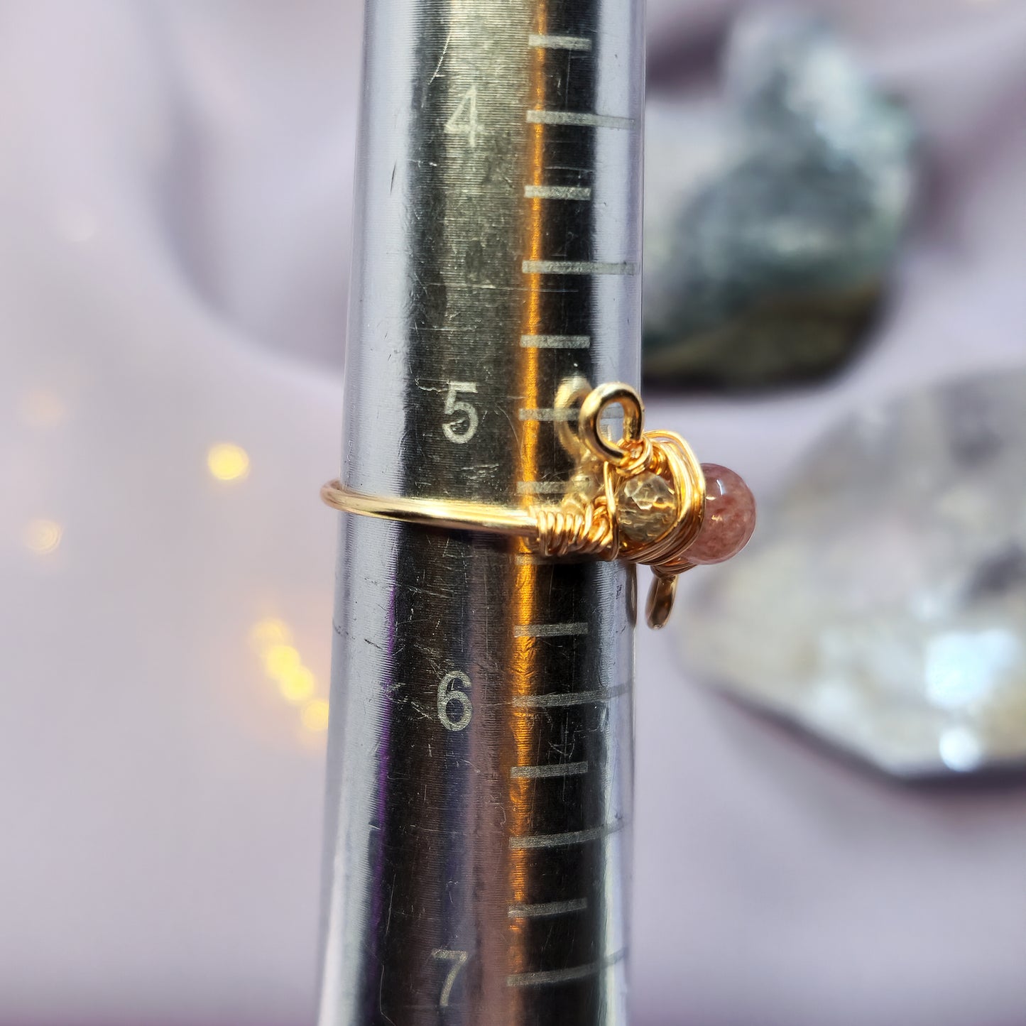 Mystical Fairy Strawberry Quartz Ring