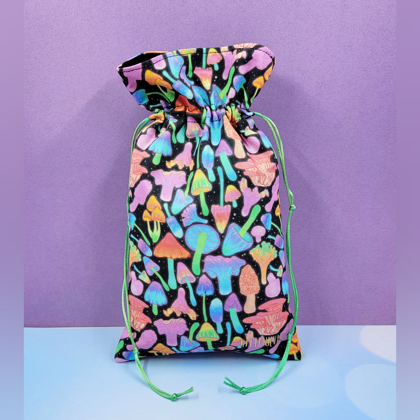 Psychedelic Rainbow Witchy Mushroom Tarot Pouch