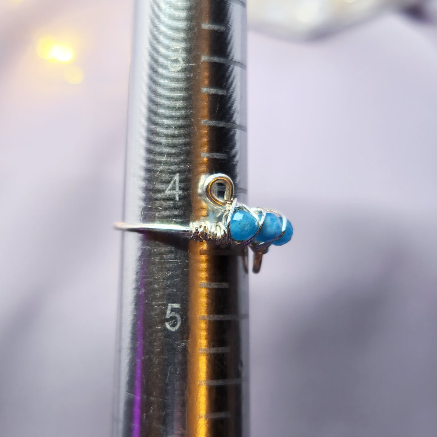 Mystical Sea Witch Fairy Blue Apatite Ring