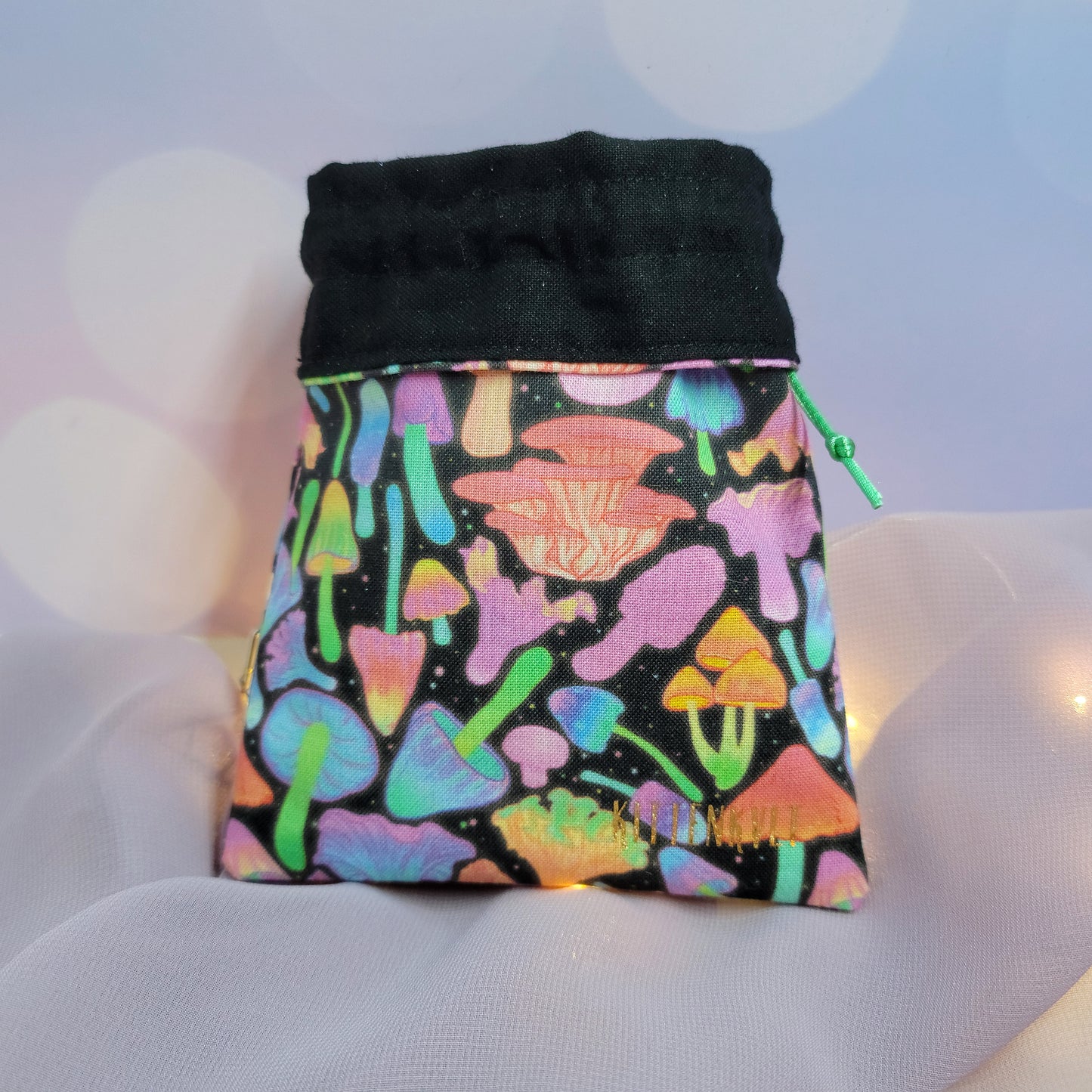 Rainbow Mushroom Trinket Crystal Pouch