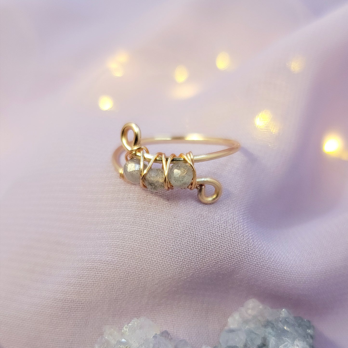 Mystical Witchy Fairy Labradorite Ring