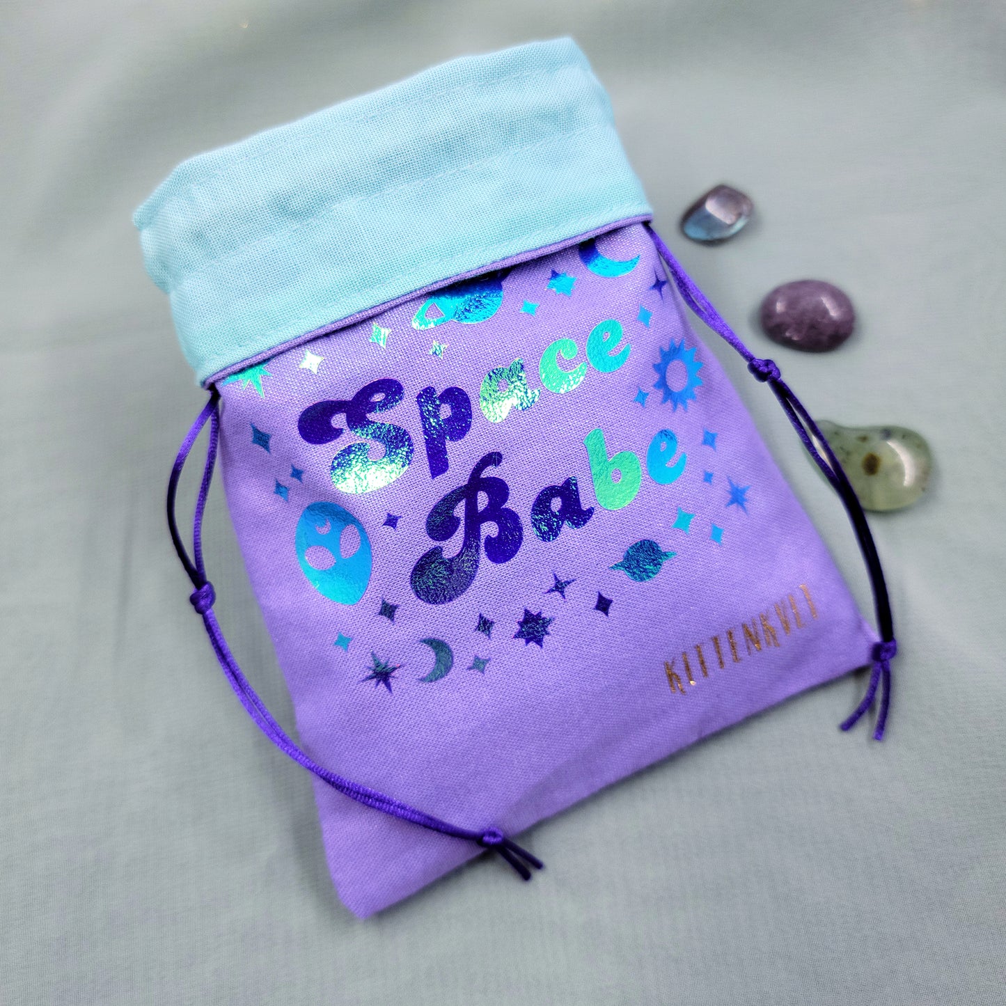 Holographic Space Babe Celestial Alien Crystal Trinket Pouch