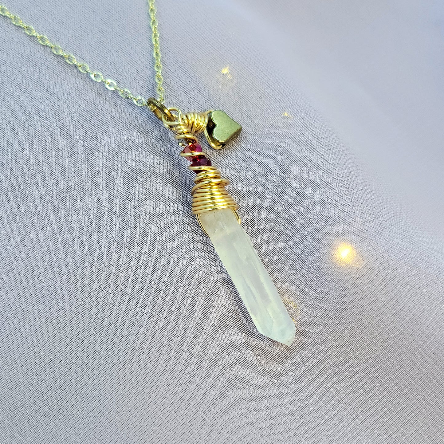 Quartz Heart Necklace