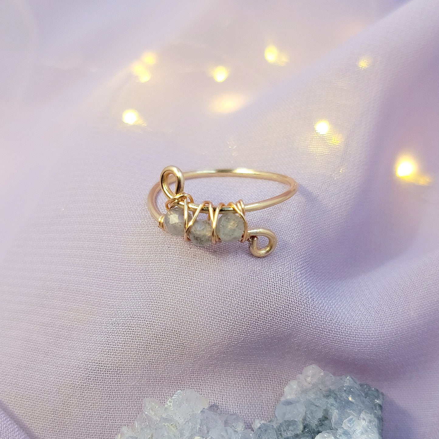 Mystical Witchy Fairy Labradorite Ring