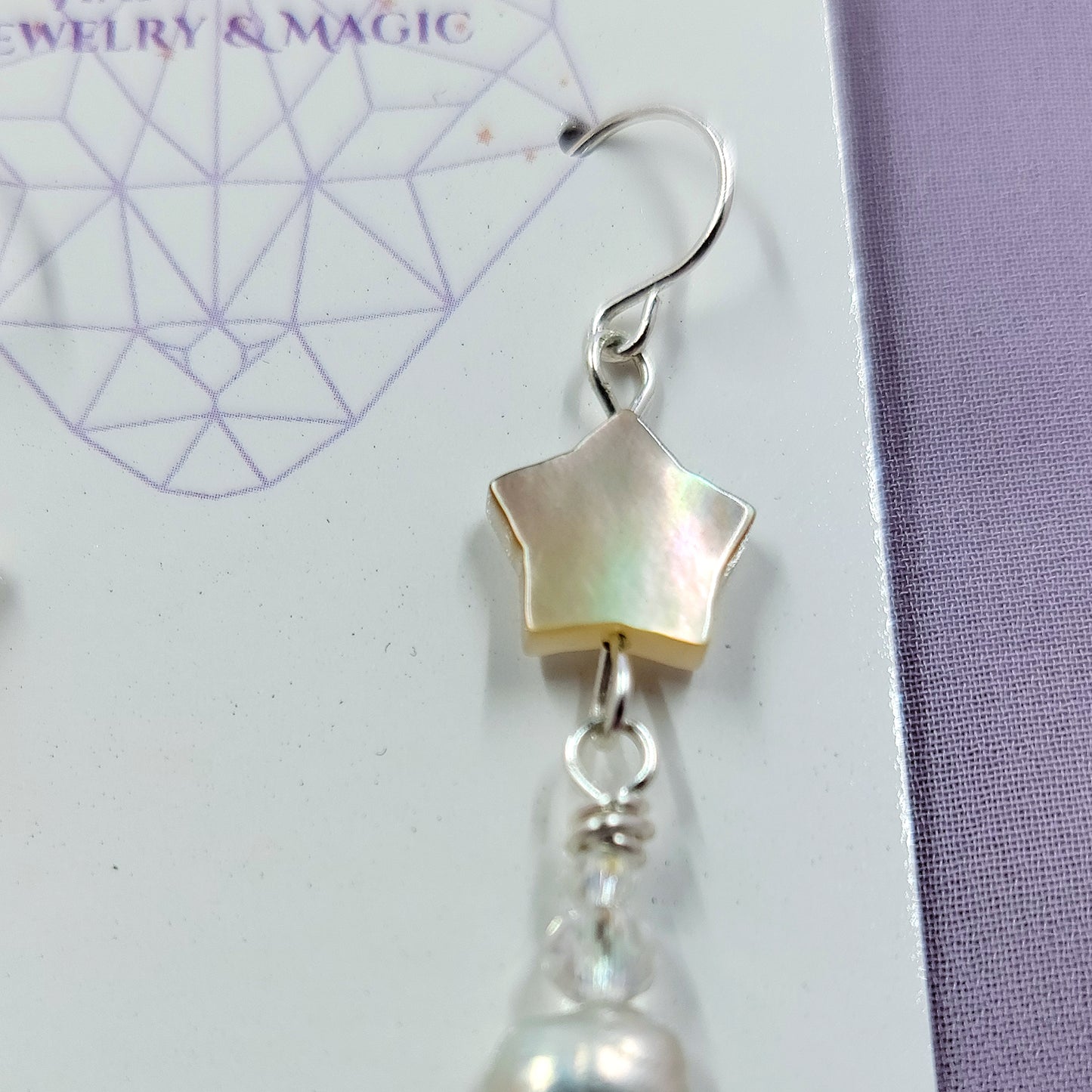 Shell Star & Freshwater Pearl Earrings