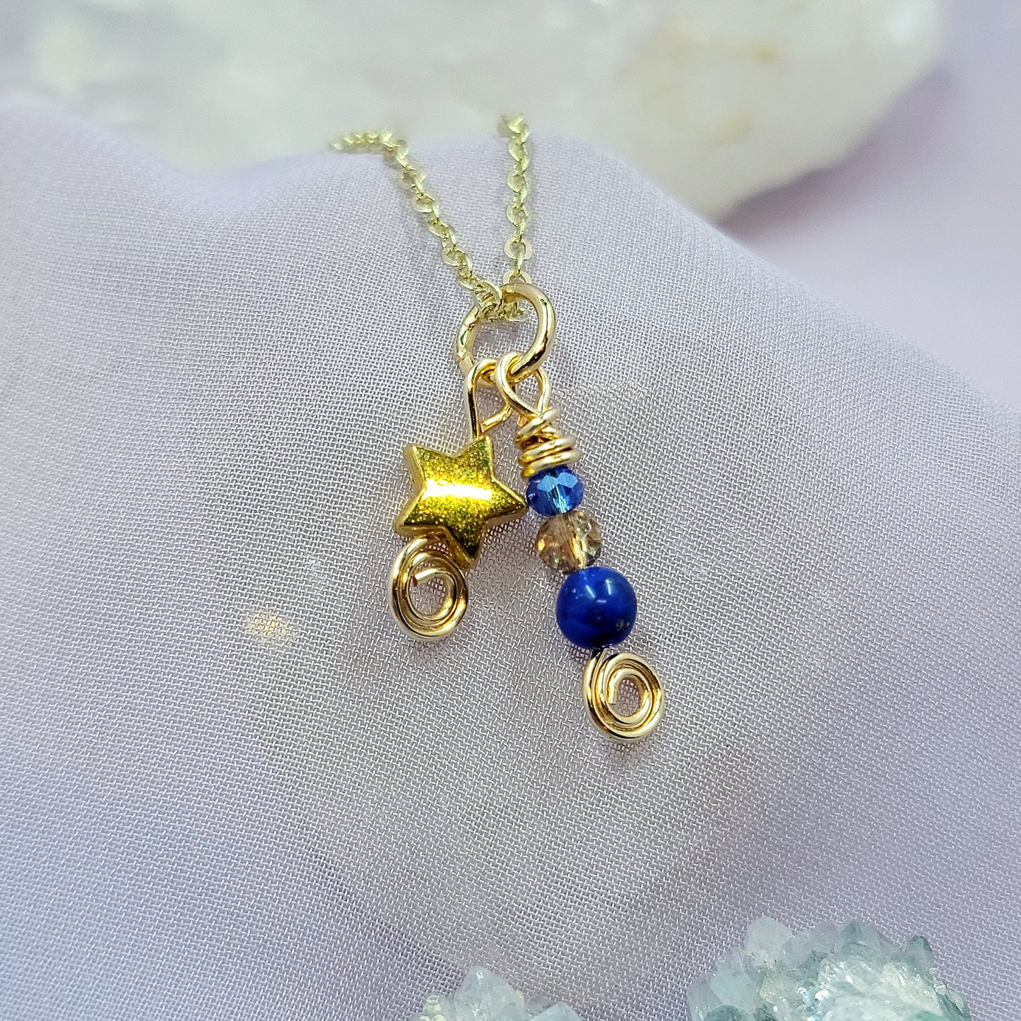 Celestial Lapis Lazuli Star Witch Necklace