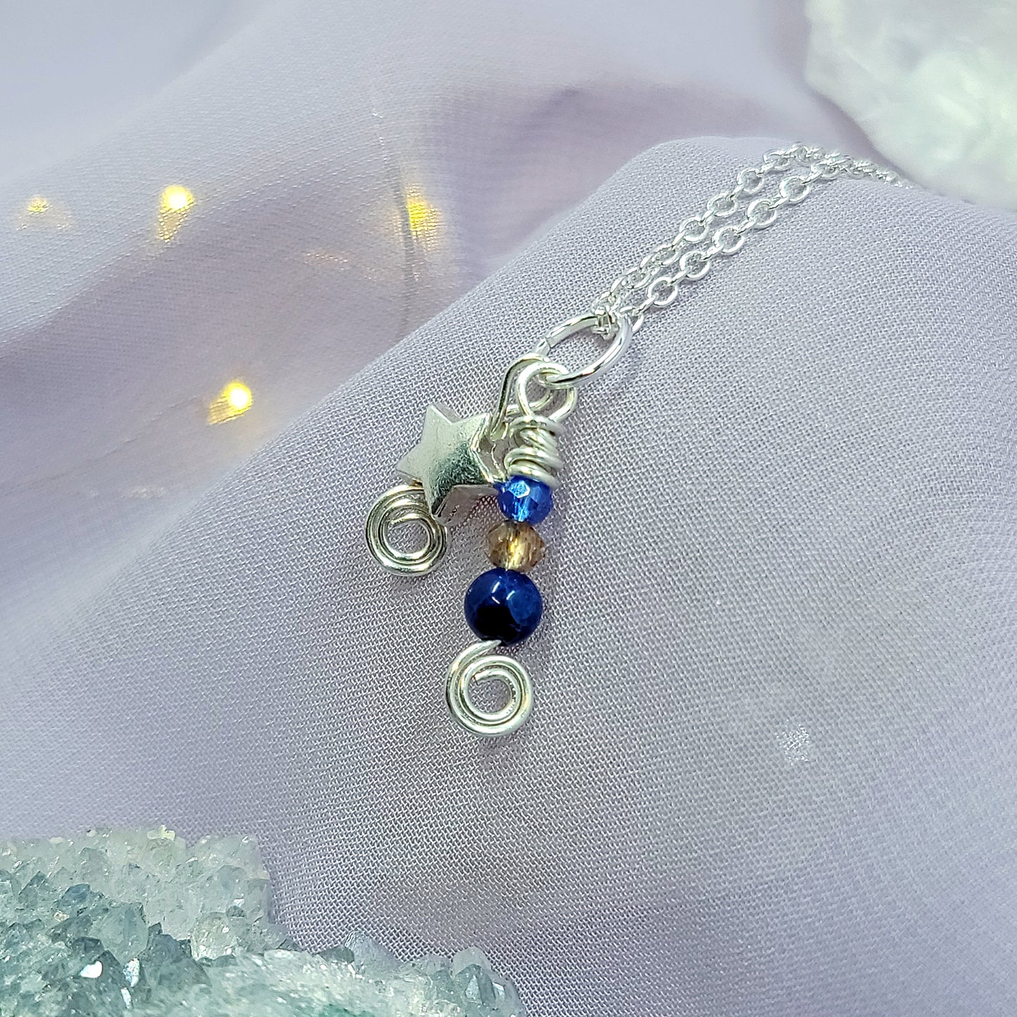 Celestial Lapis Lazuli Star Witch Necklace